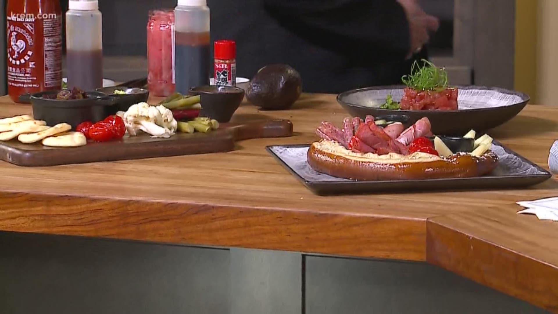 Frank Comito and Tara Wiley from Riverbank Taphouse at Northern Quest Resort & Casino stop by our studio to give KREM's Brittany Bailey and Jen York a sneak peek at their new menu.