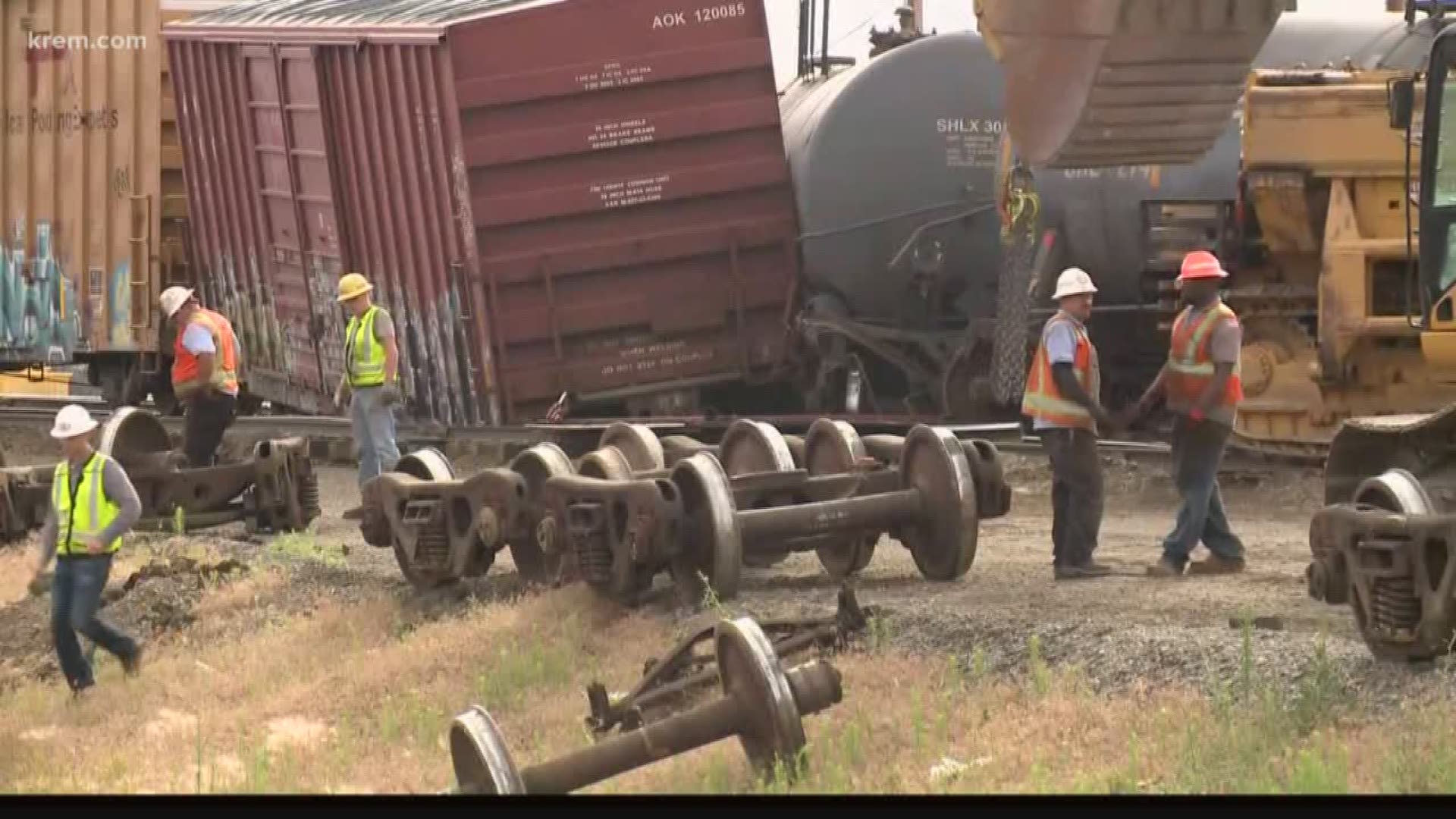 Two more Union Pacific train cars derailed in Spokane. Less than 24 hours after six train cars derailed in the same area.