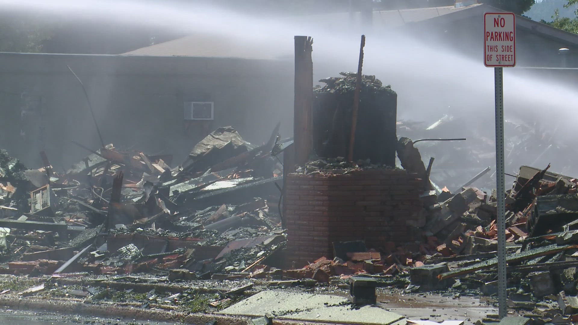 The owner of the store says the building is a complete loss.