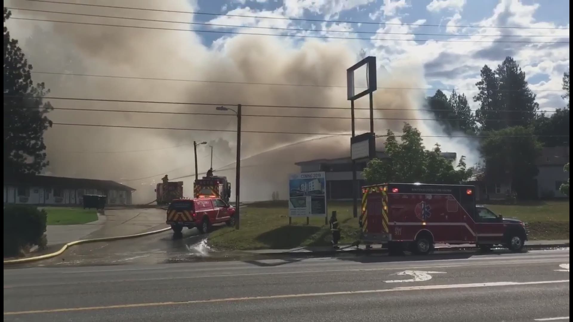 Viewer Roy Betts shared this video of a fire burning at the old Garden Motel on Northwest Boulevard in Coeur d'Alene.