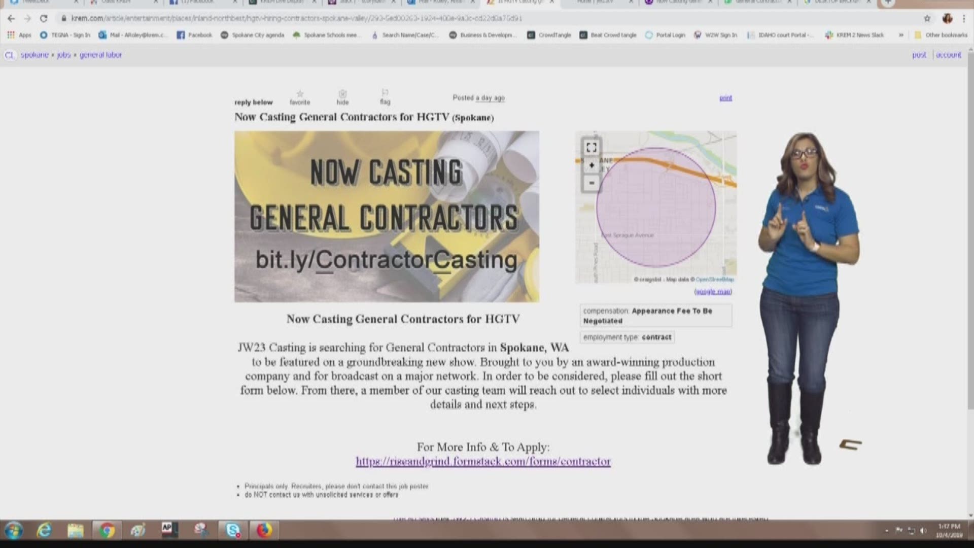 A mysterious Craiglist ad is throwing hints that HGTV could be looking into hiring general contractors from our area for a new show.