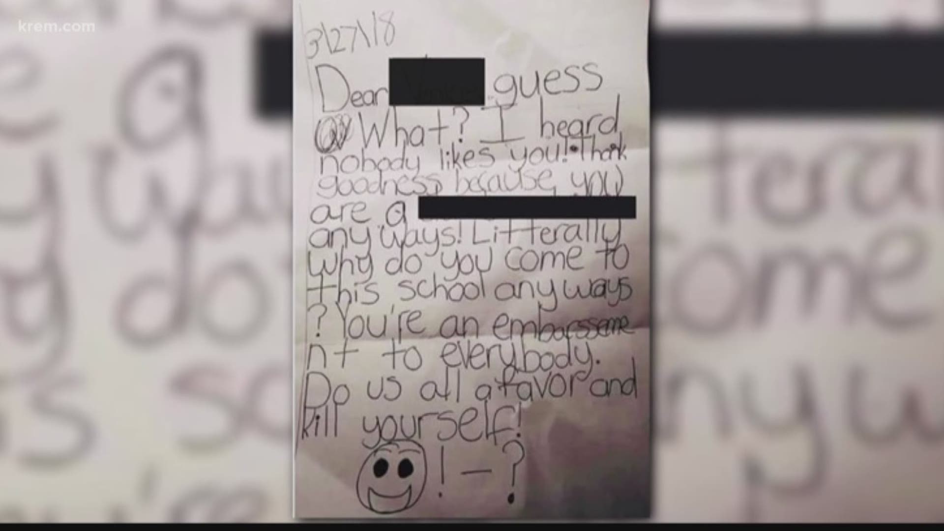 Harassing, anonymous note sent to Okanogan Middle School student under investigation(3-29-18)