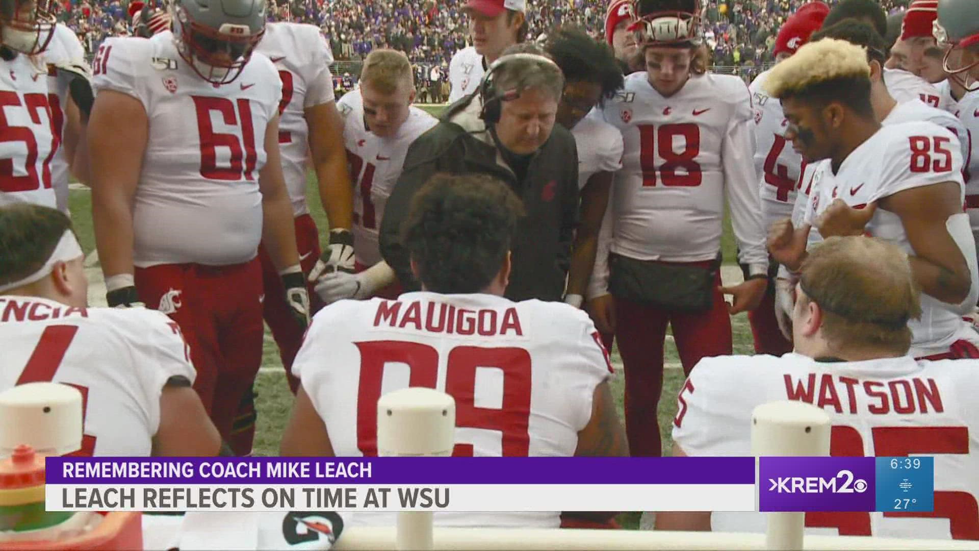 KREM 2 dug into the archives to uncover Mike Leach's heartfelt goodbye to WSU after accepting the head coaching job at Mississippi State in 2019.