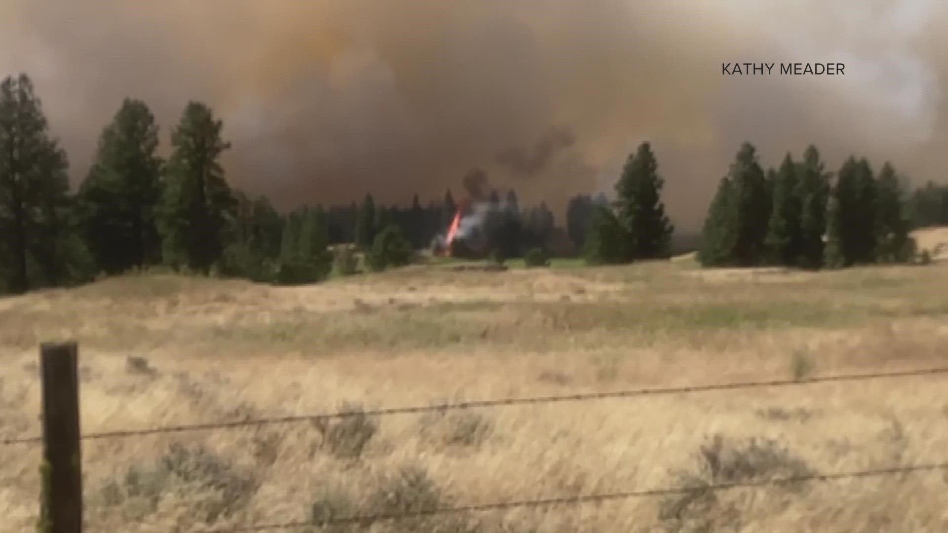 Before fire crews got to the fire near Williams Lake, Kathy Meader was there to capture its early stages.