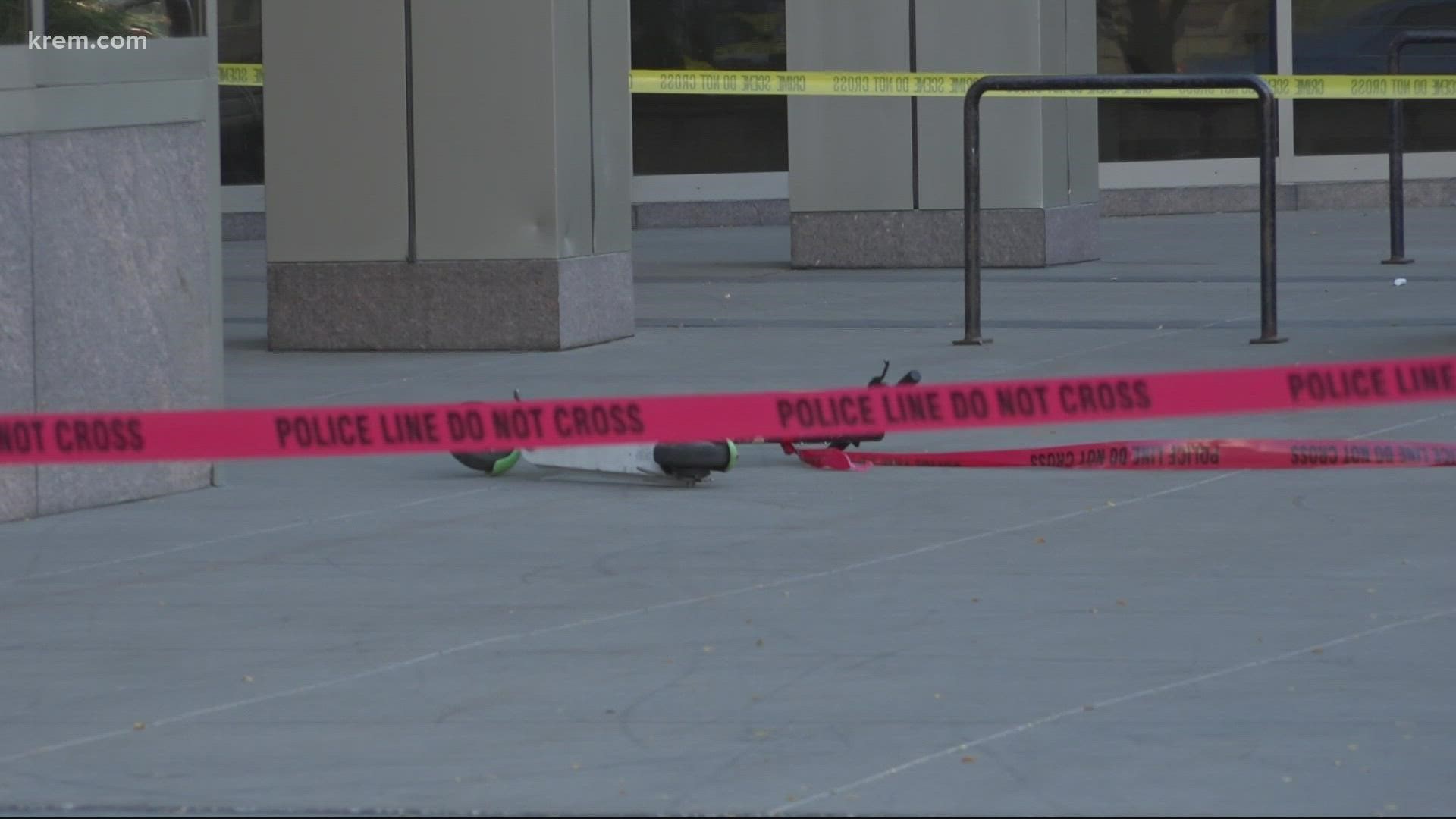 Shooting in Downtown Spokane, one person with non-life threatening injuries taken to the hospital