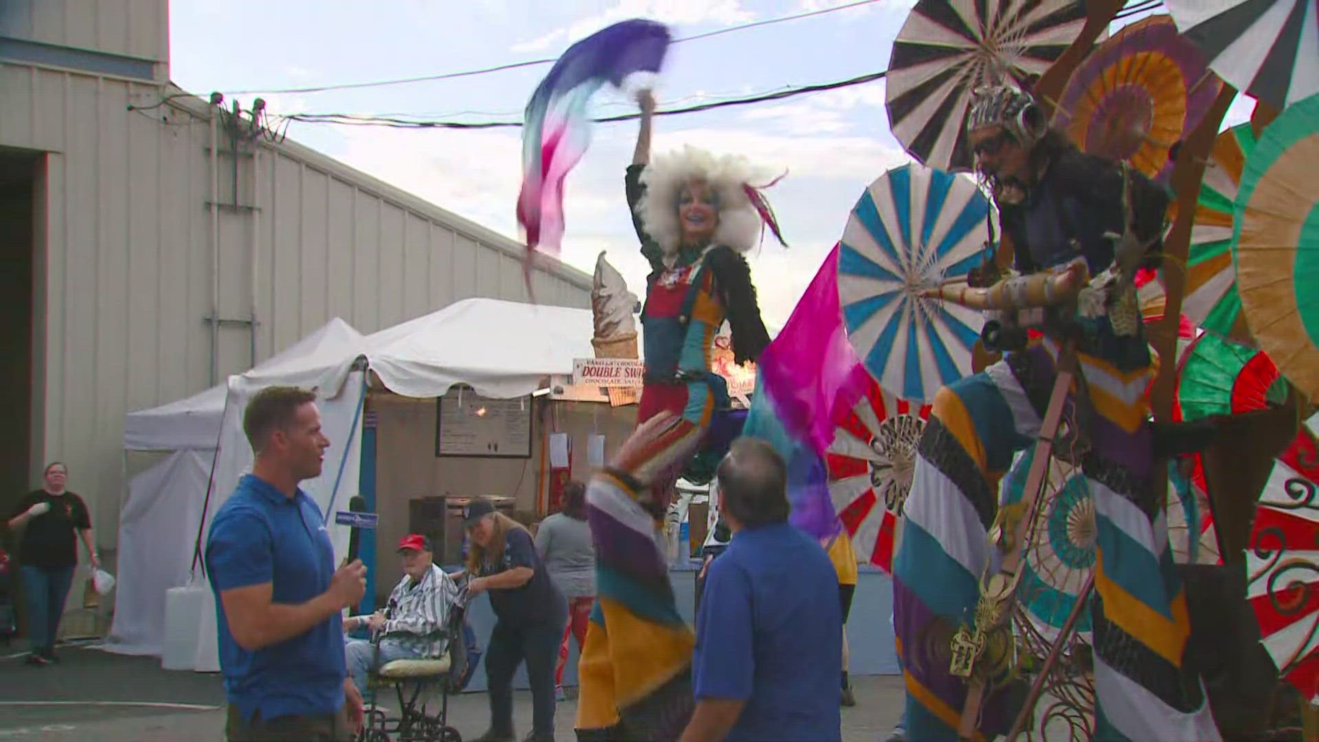 Mark and Tom strutted their stuff with Mango and Dango at the Spokane County Interstate Fair Monday afternoon.