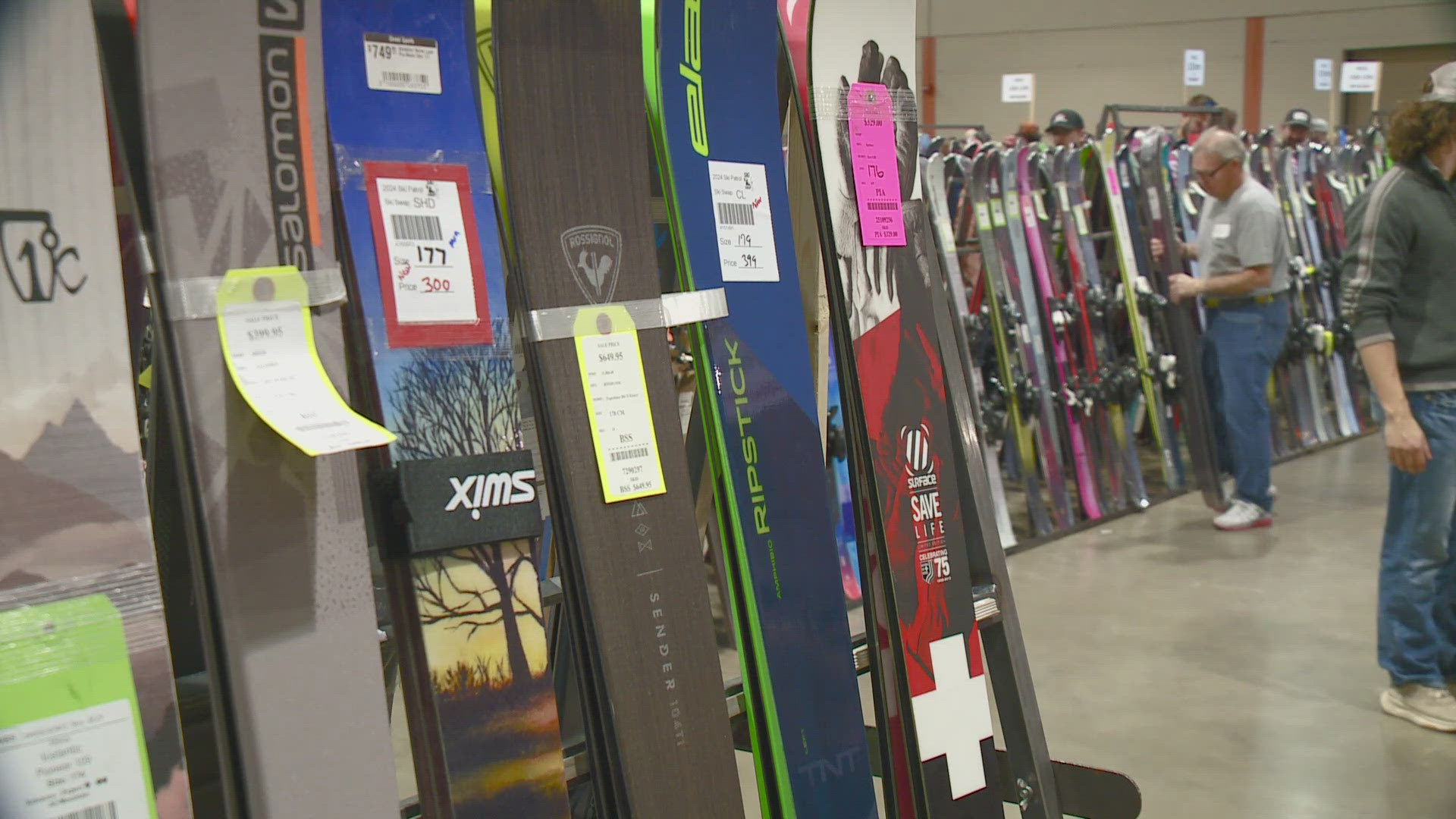 The annual ski swap boasts a huge selection of winter gear and runs all weekend at the Spokane County Fair and Expo Center.