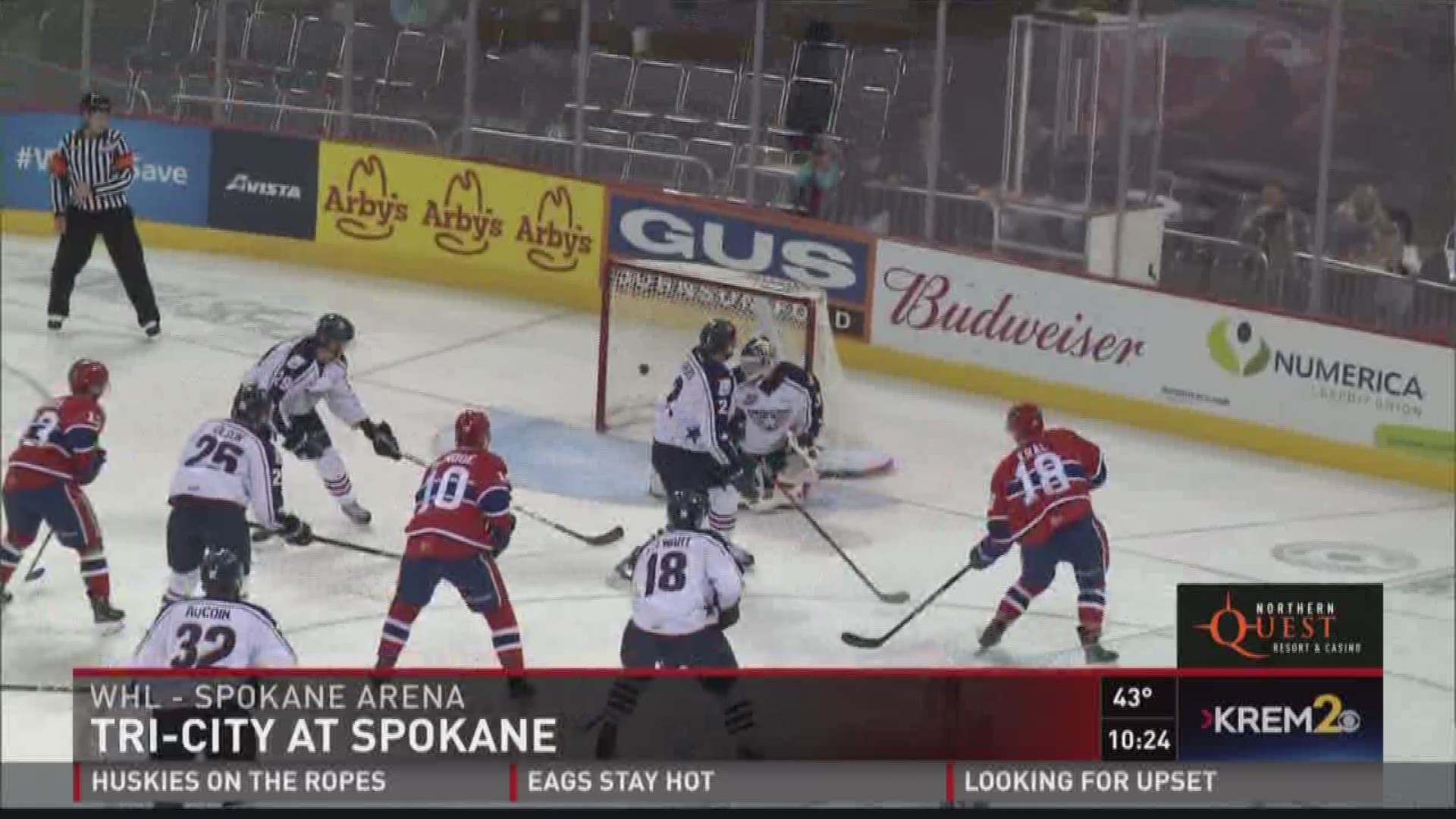 The Chiefs started off hot, but Tri-City does the real damage in the 3rd period winning 5-2 in Spokane.