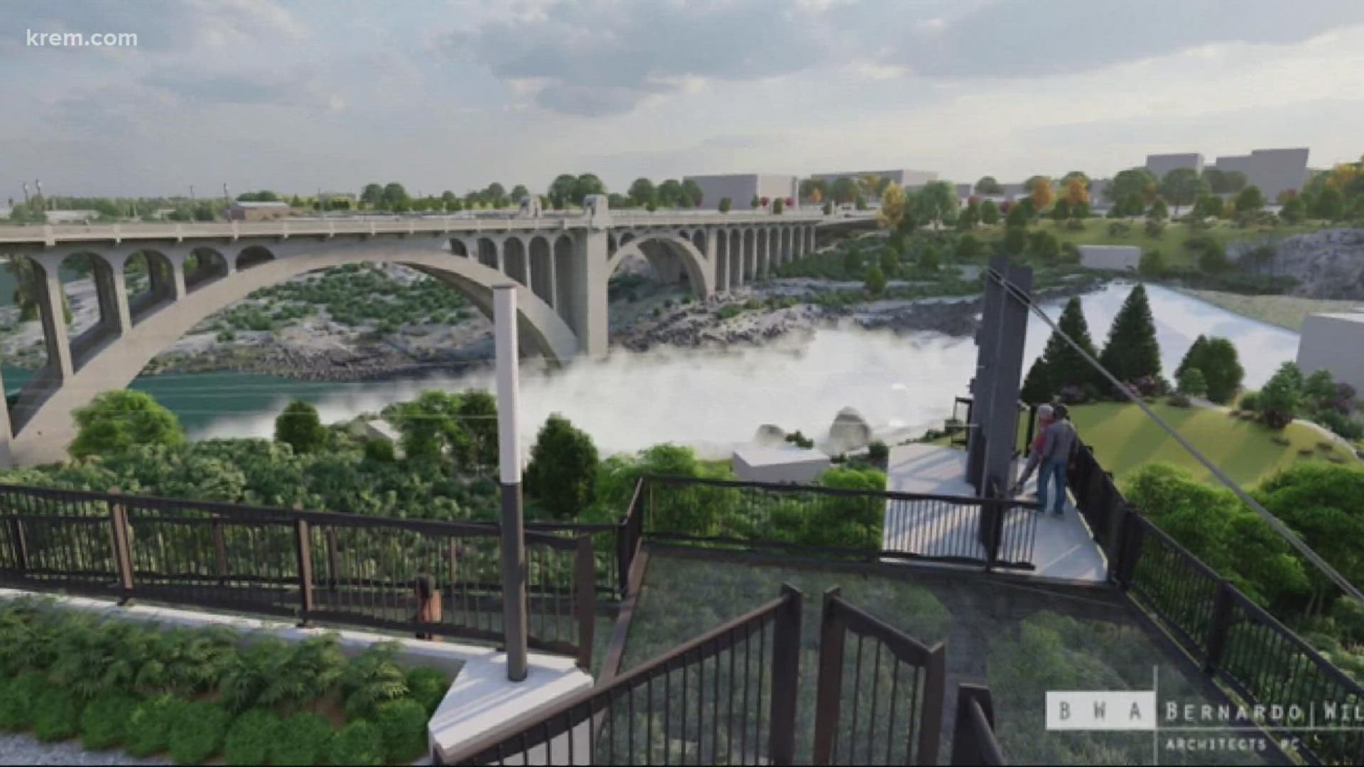 The 1,400 foot zipline would start near city hall and take thrill seekers from under the Monroe Street Bridge all the way down to Peaceful Valley.