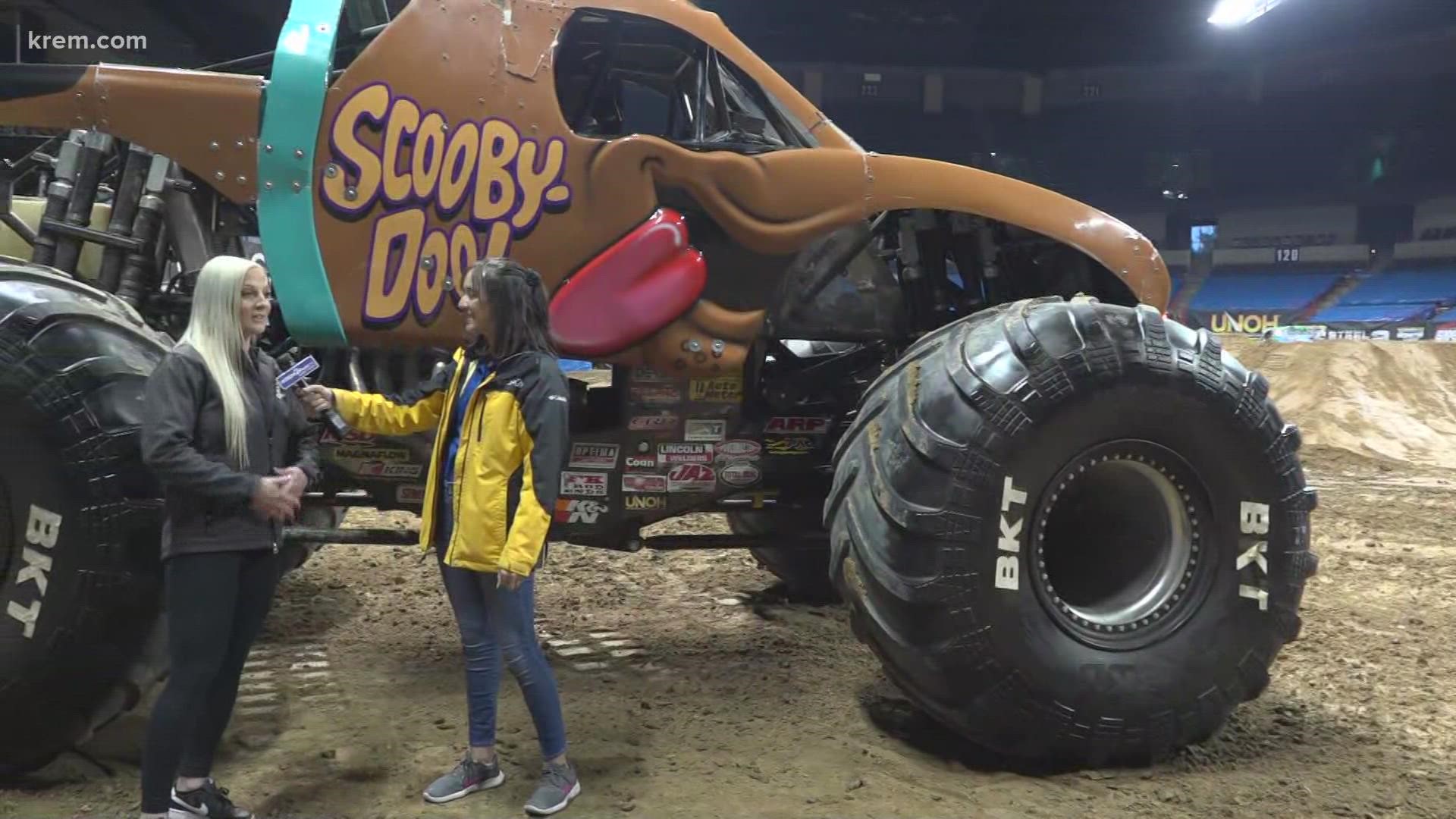 Up With KREM visited the Spokane Arena, where  the Monster Jam Arena Tour 4  truck racing will be taking place this weekend from Nov. 12-14.