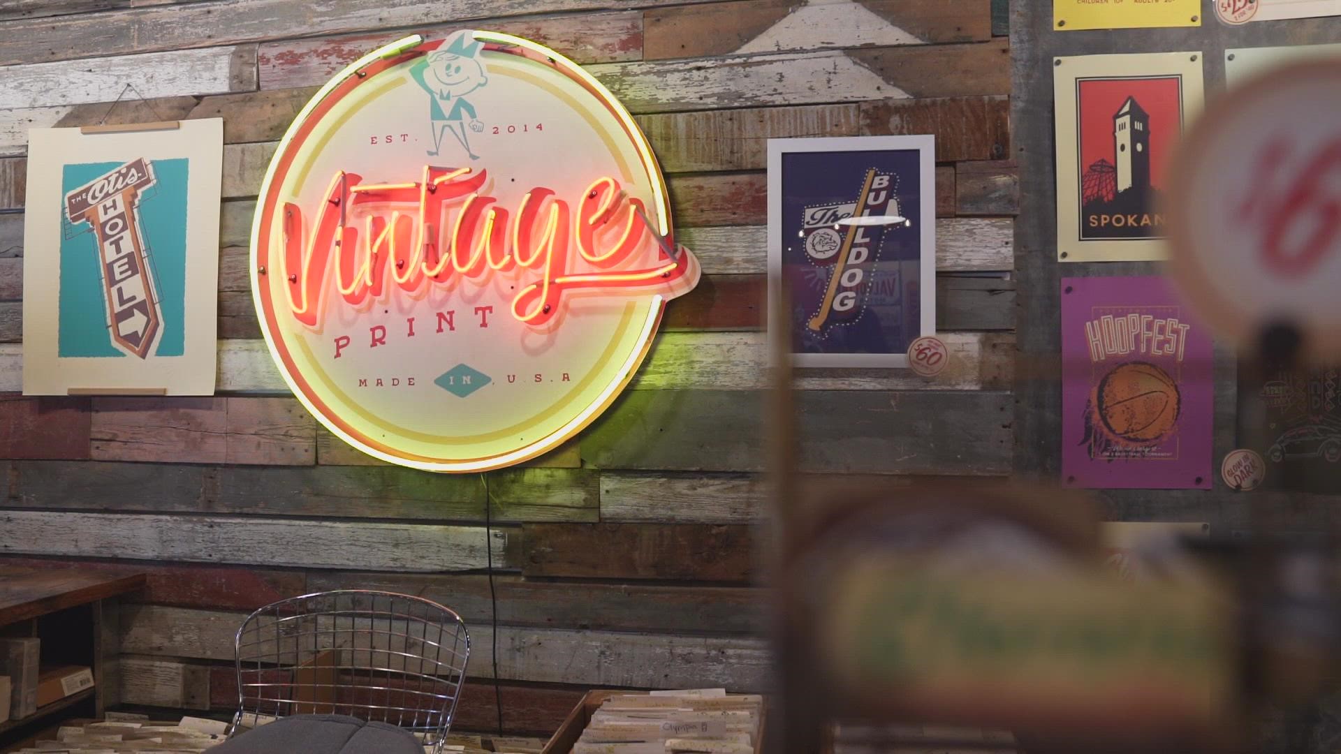 Vintage Print is celebrating the grand opening of its new storefront in Spokane's Garland District.