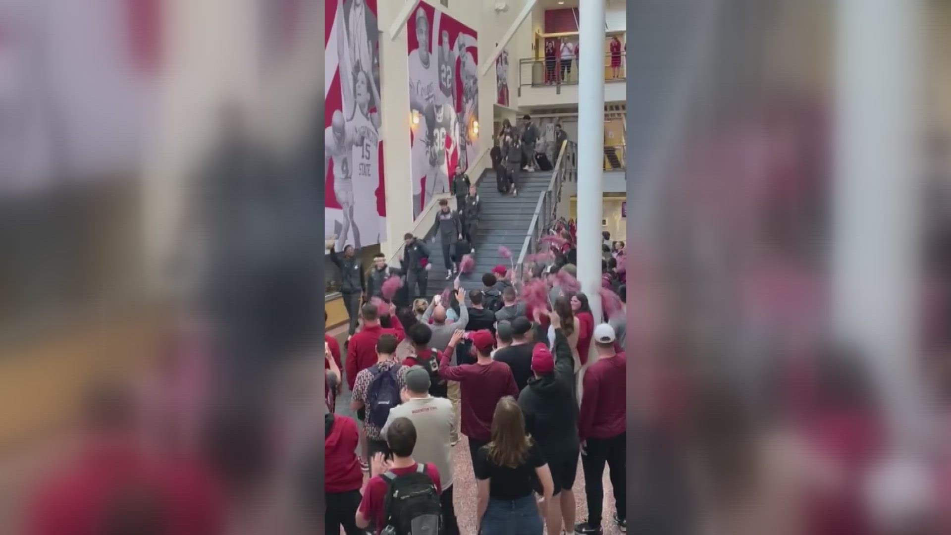 The Cougs got a loud and proud send-off to Omaha for its first NCAA Tournament game in more than 15 years.