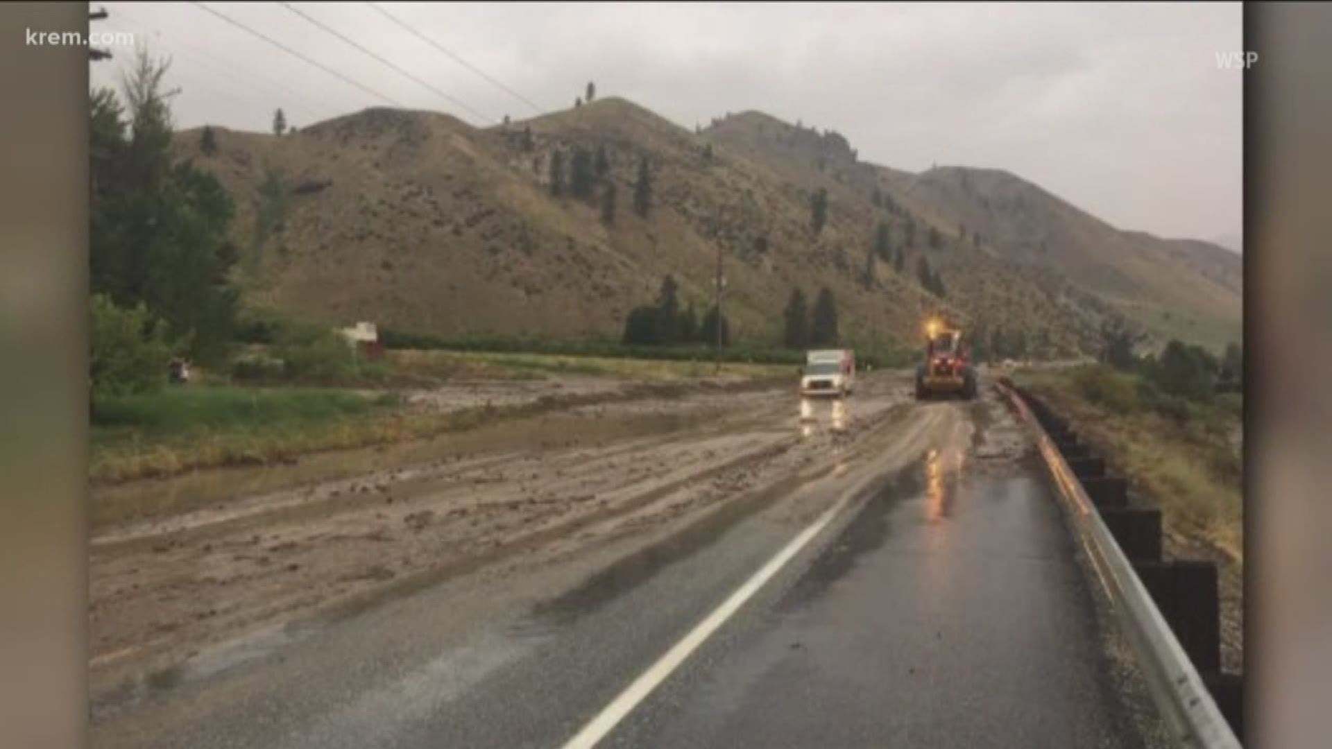 According to Washington State Patrol Trooper John Bryant, Highway 97 from just north of Entiat to 9 miles south of Chelan is closed due to a mudslide.