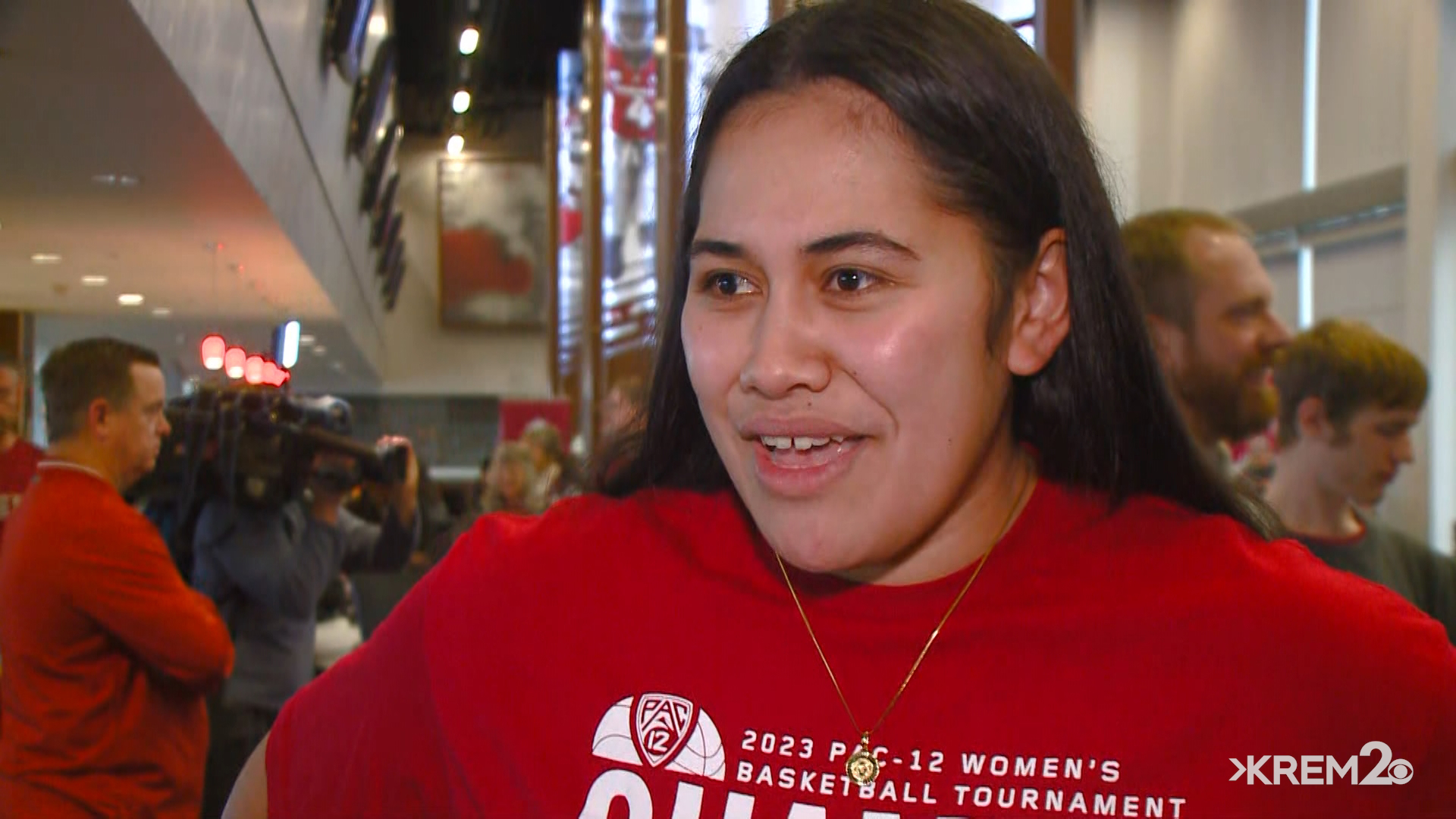 Ula Motuga talks about how Washington State is getting ready for the NCAA Tournament.