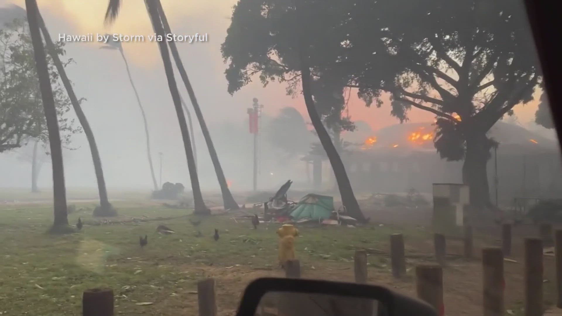 The fire moved with alarming speed and ferocity through the heart of Maui, forcing panicked residents to flee into the ocean.