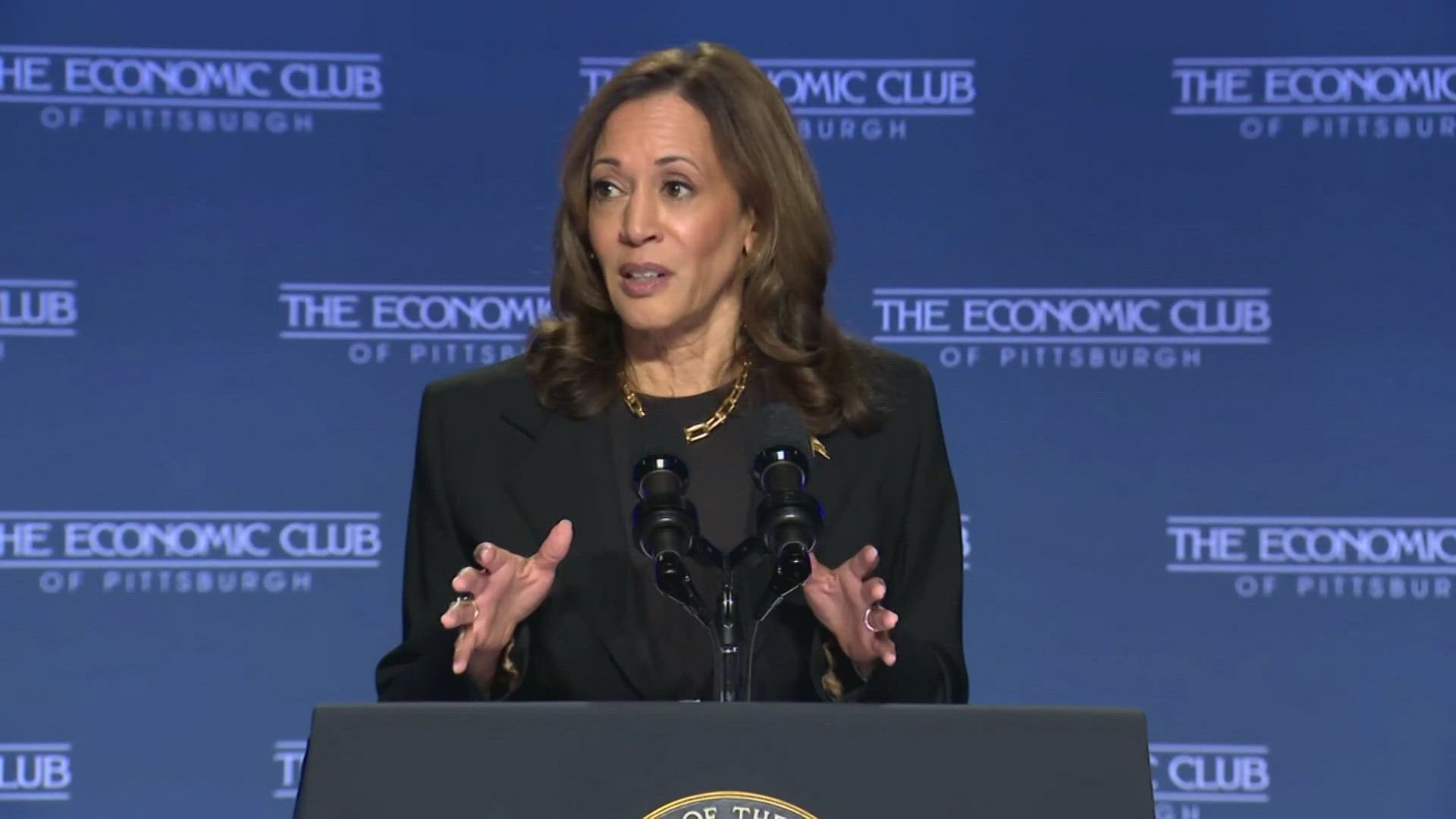 Harris highlighted a detailed economic plan and Trump rallied against Iran after being briefed by intelligence about threats from Iran to assassinate him.