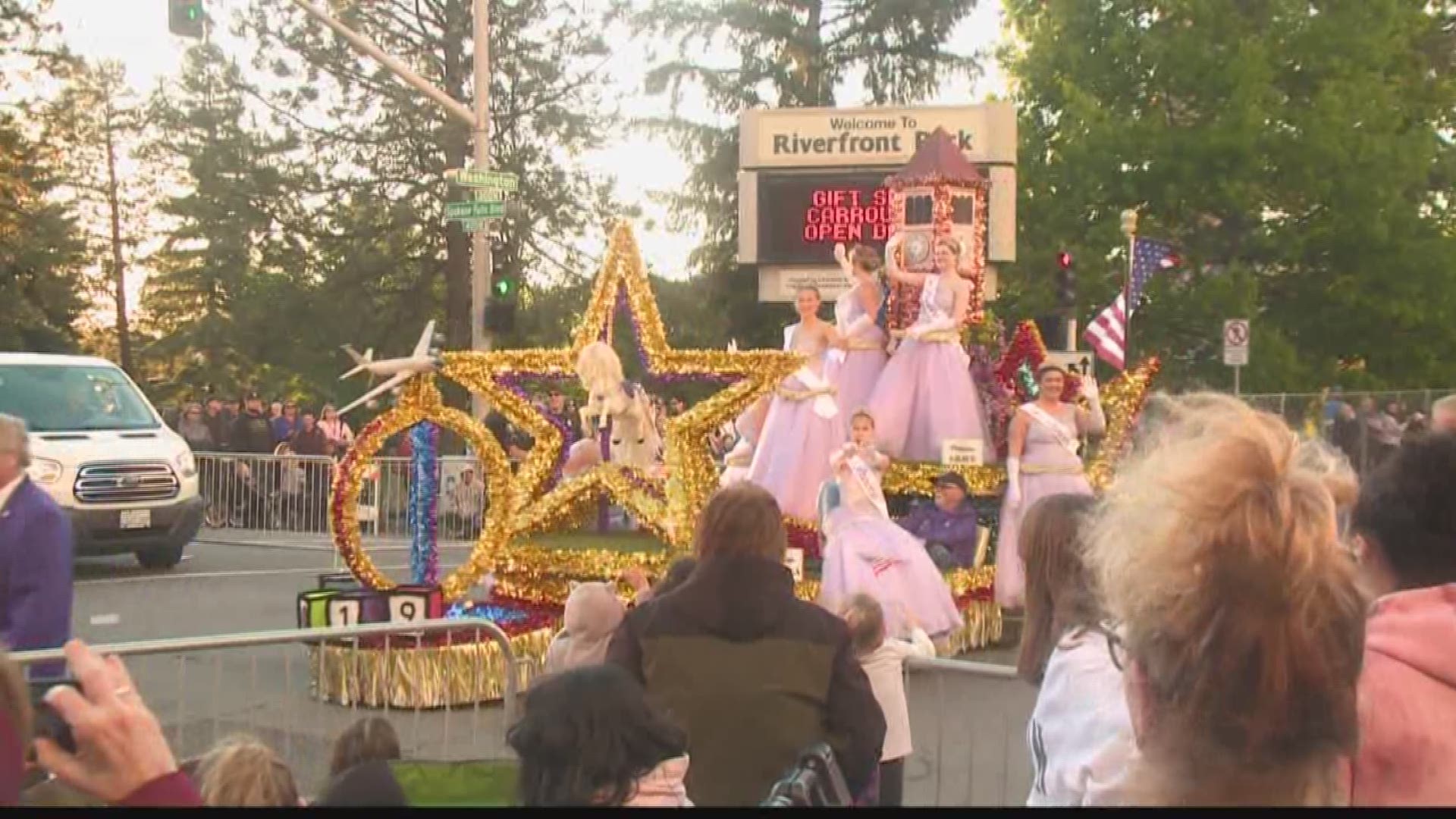 KREM Photojournalist caught the sights and the sounds of the Spokane Lilac Parade, which marched on despite rain and flooding over the weekend.
