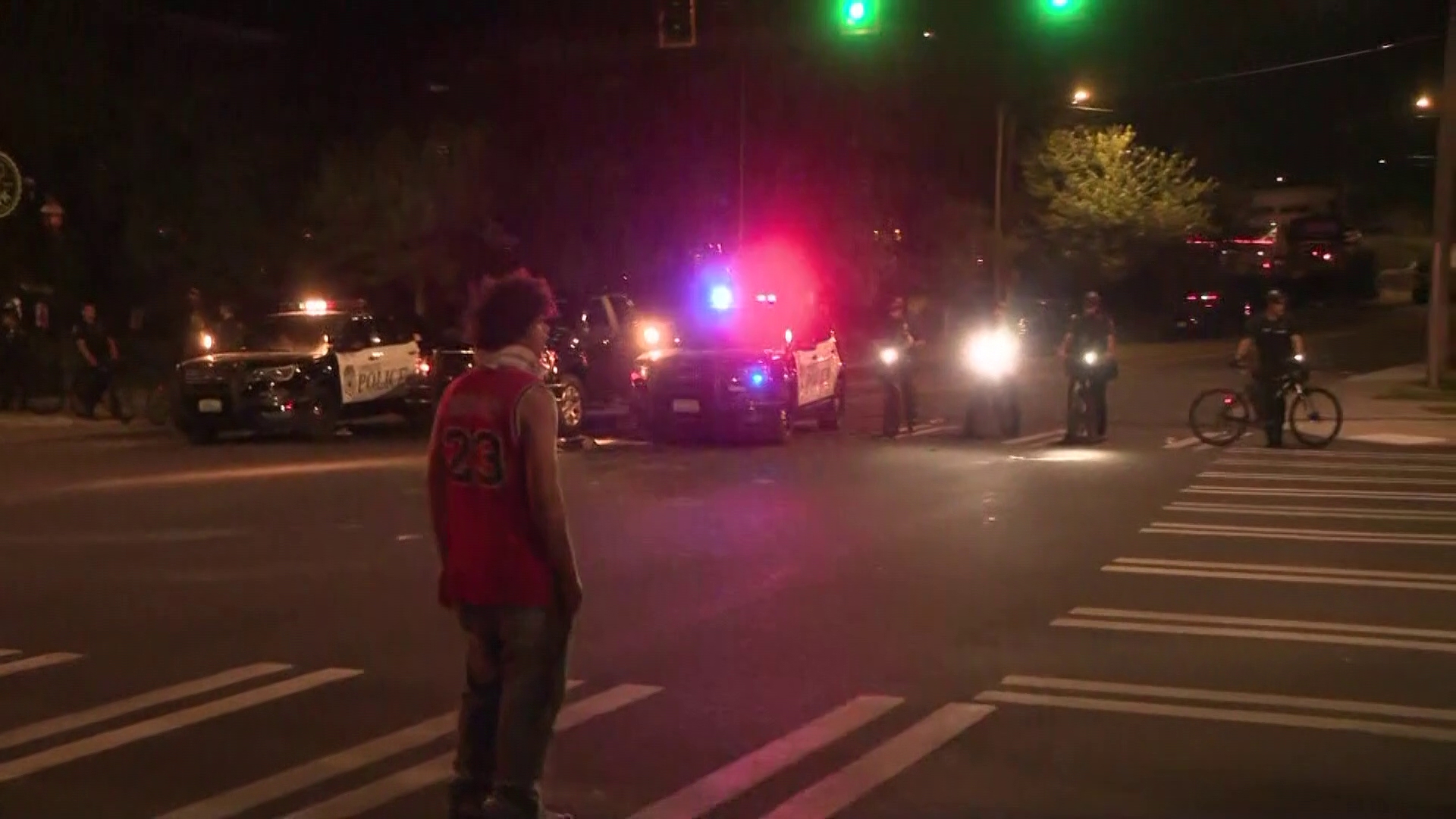 More than 30 people were arrested as protesters clashed with Spokane police on Wednesday afternoon.