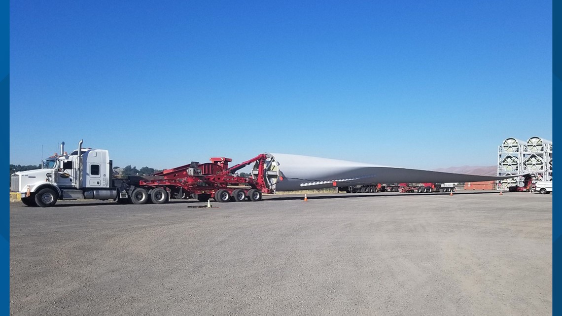 Transport of oversized windmill loads through North Idaho begins | krem.com