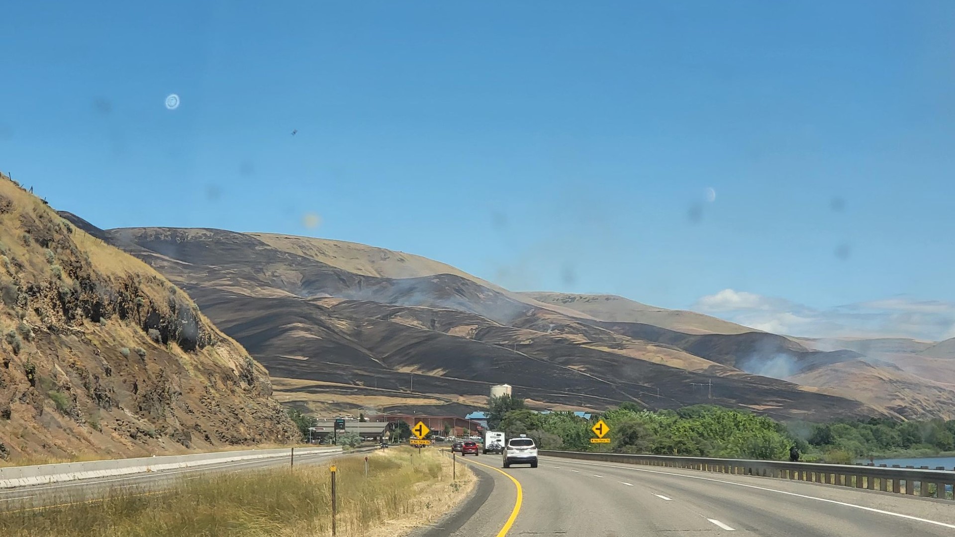 The Express fire started Sunday night north of US 95 near the Clearwater River and Clearwater River Casino & Lodge. It has burned at least 1,200 acres.