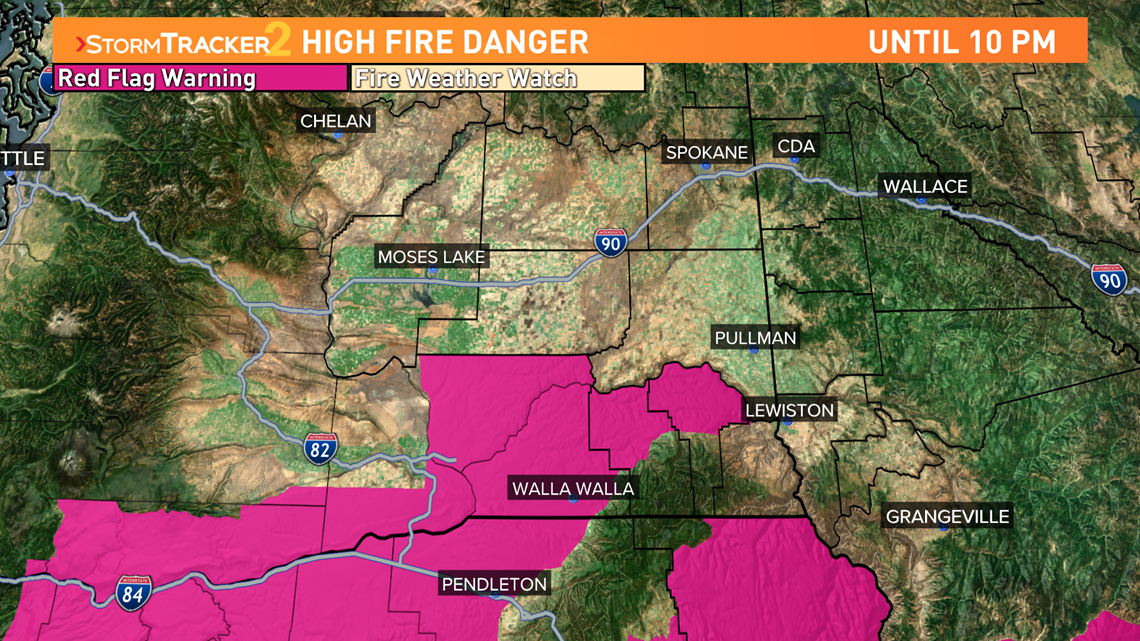 Washington fire danger Red Flag Warning in place Thursday
