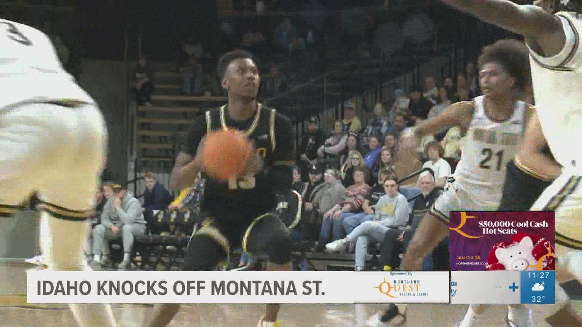 The Vandals picked up their first win in Big Sky Conference play over Montana State at home Monday night.