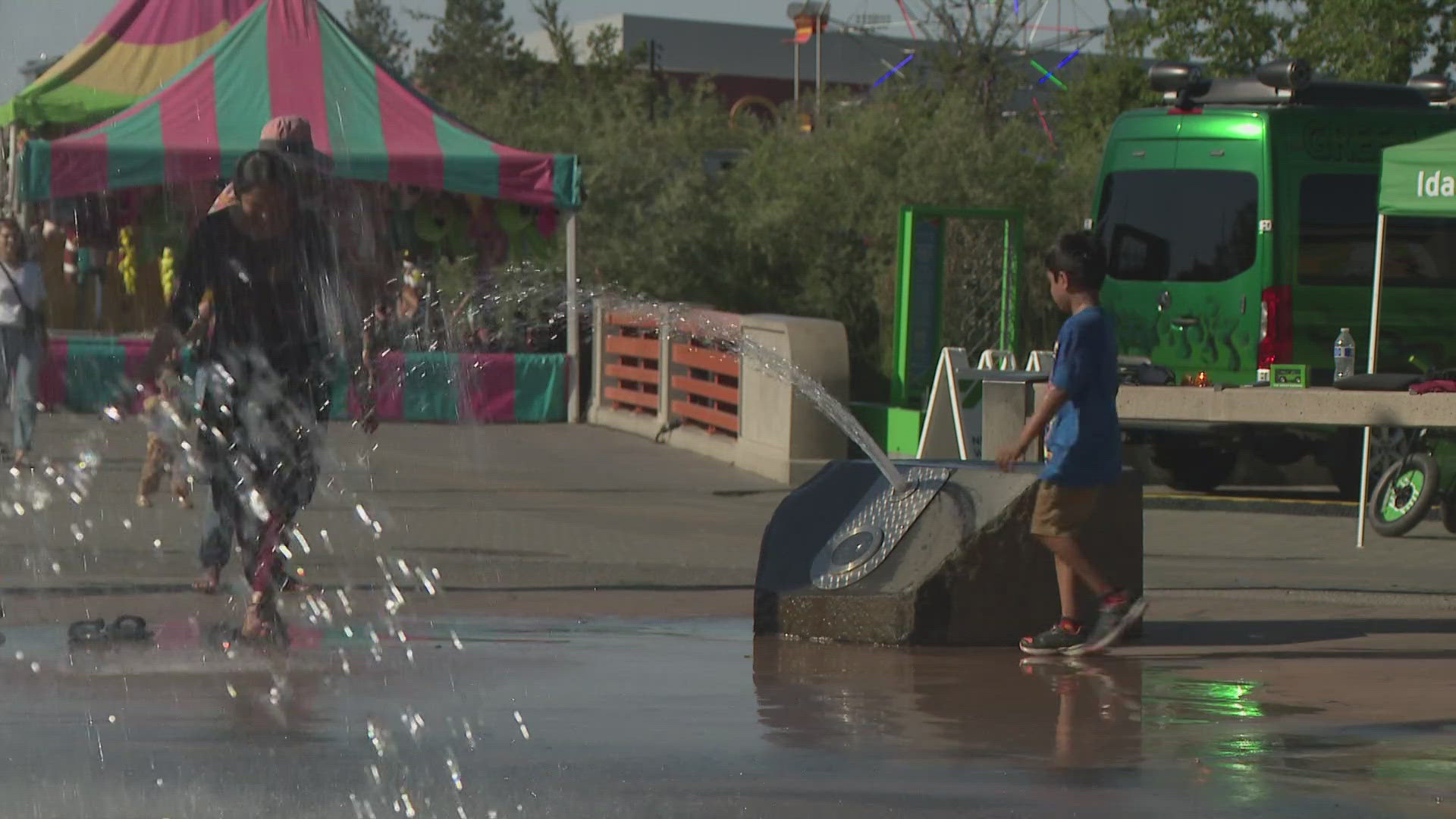 People are staying cool in Spokane, even while enjoying the summer carnival.