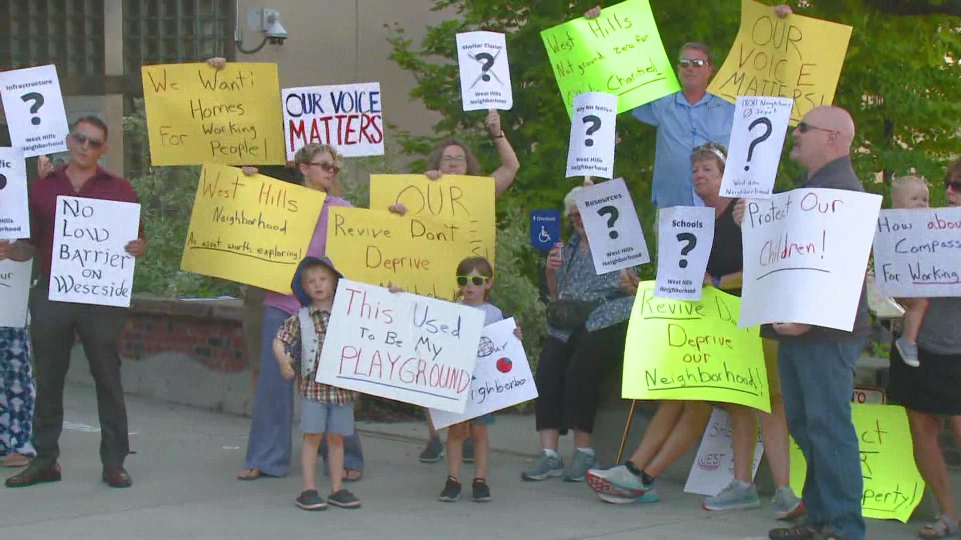 Spokane West Hills neighbors and business owners expressed their frustration over the hundreds of tents and RVs taking up an entire city block.