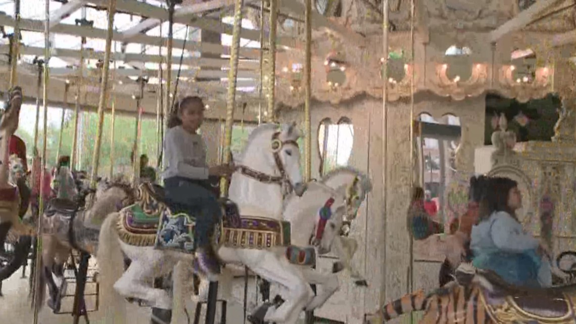 Foster kids get to ride Looff Carrousel ahead of grand 