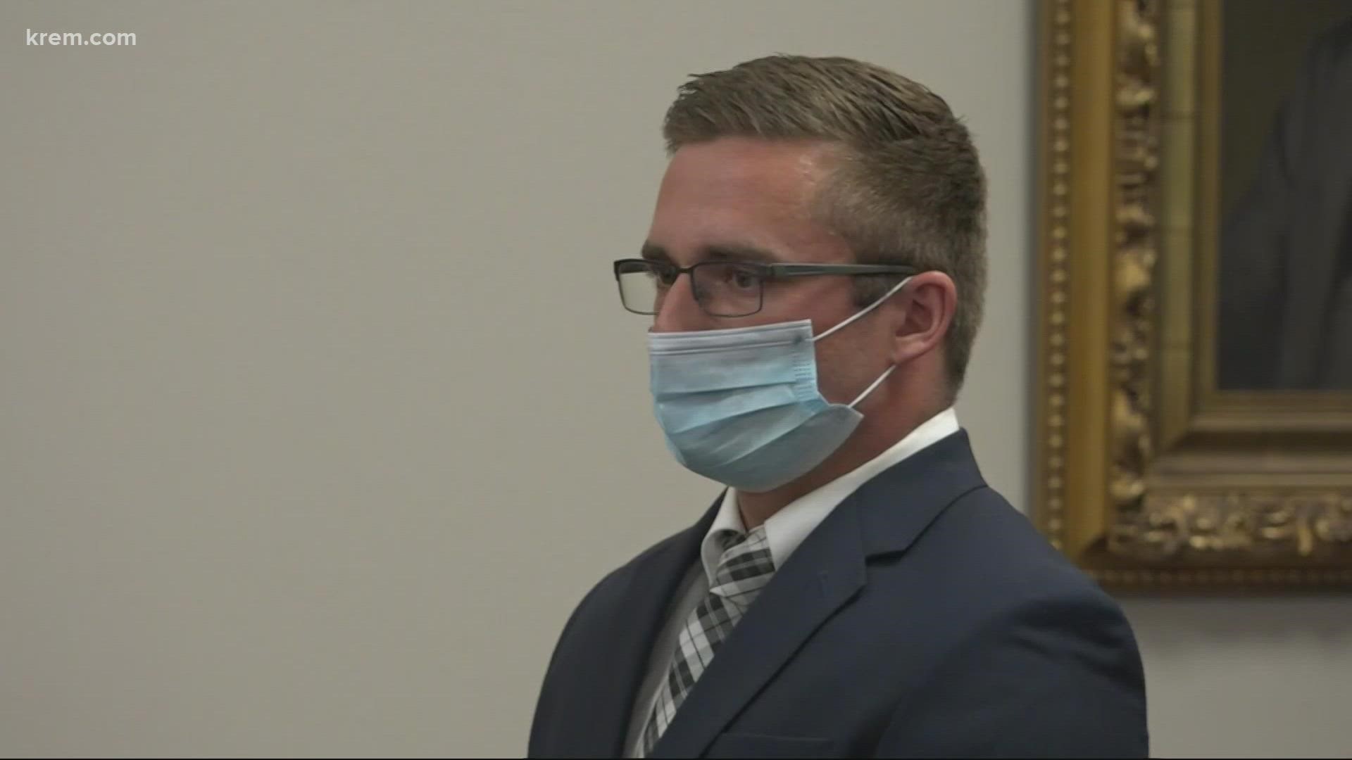Officer Michael Brunner was fined $283 for his reckless driving that injured a married couple.
