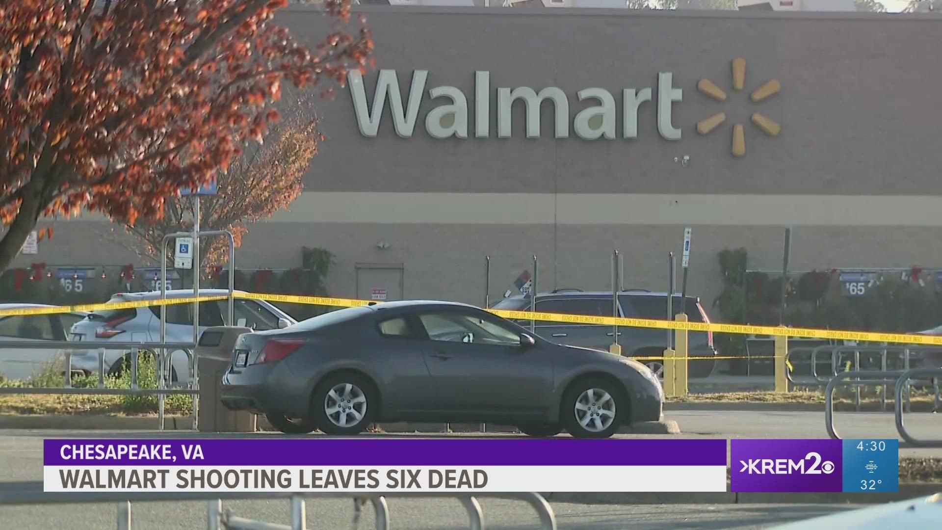 Police say six people and the shooter are dead after a shooting at a Walmart in Virginia. It was the second high-profile shooting in a handful of days.