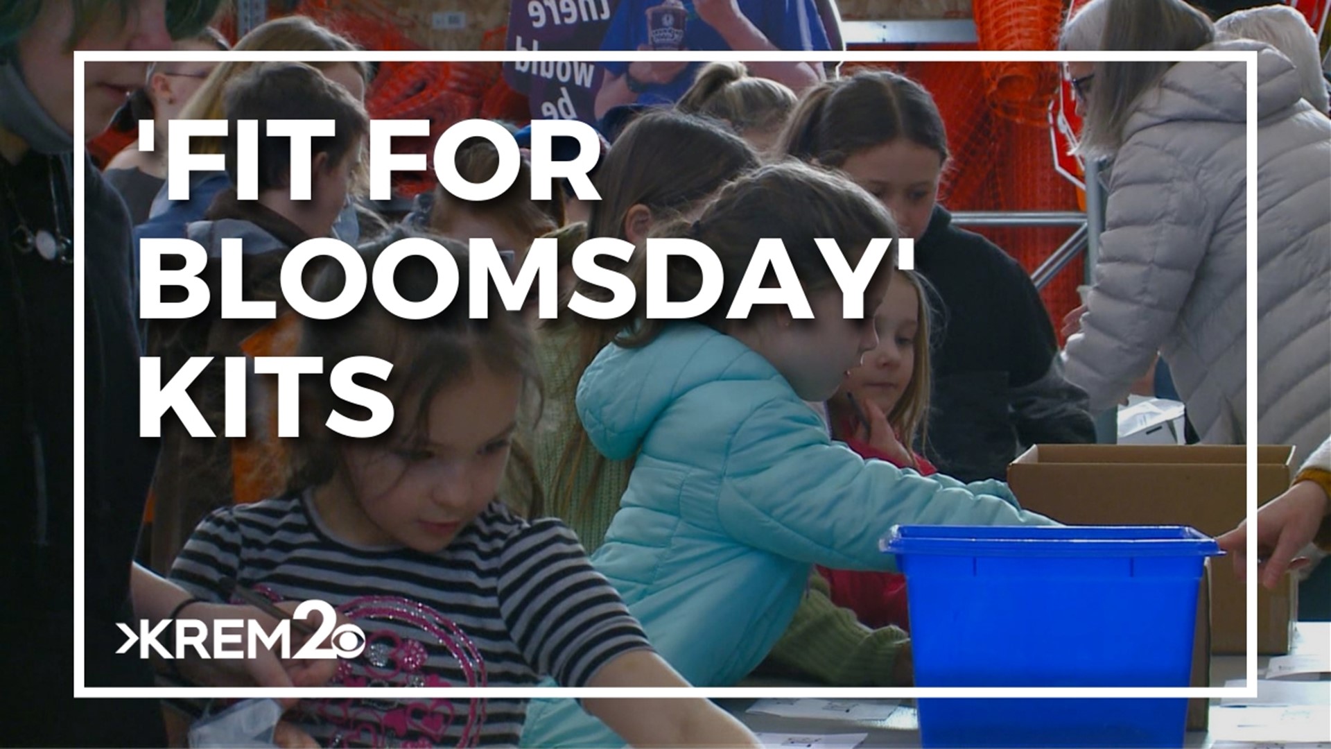 Garfield Elementary kids volunteered to help prepare 'Fit for Bloomsday' kits. The kits were mailed out to about 70 local schools.