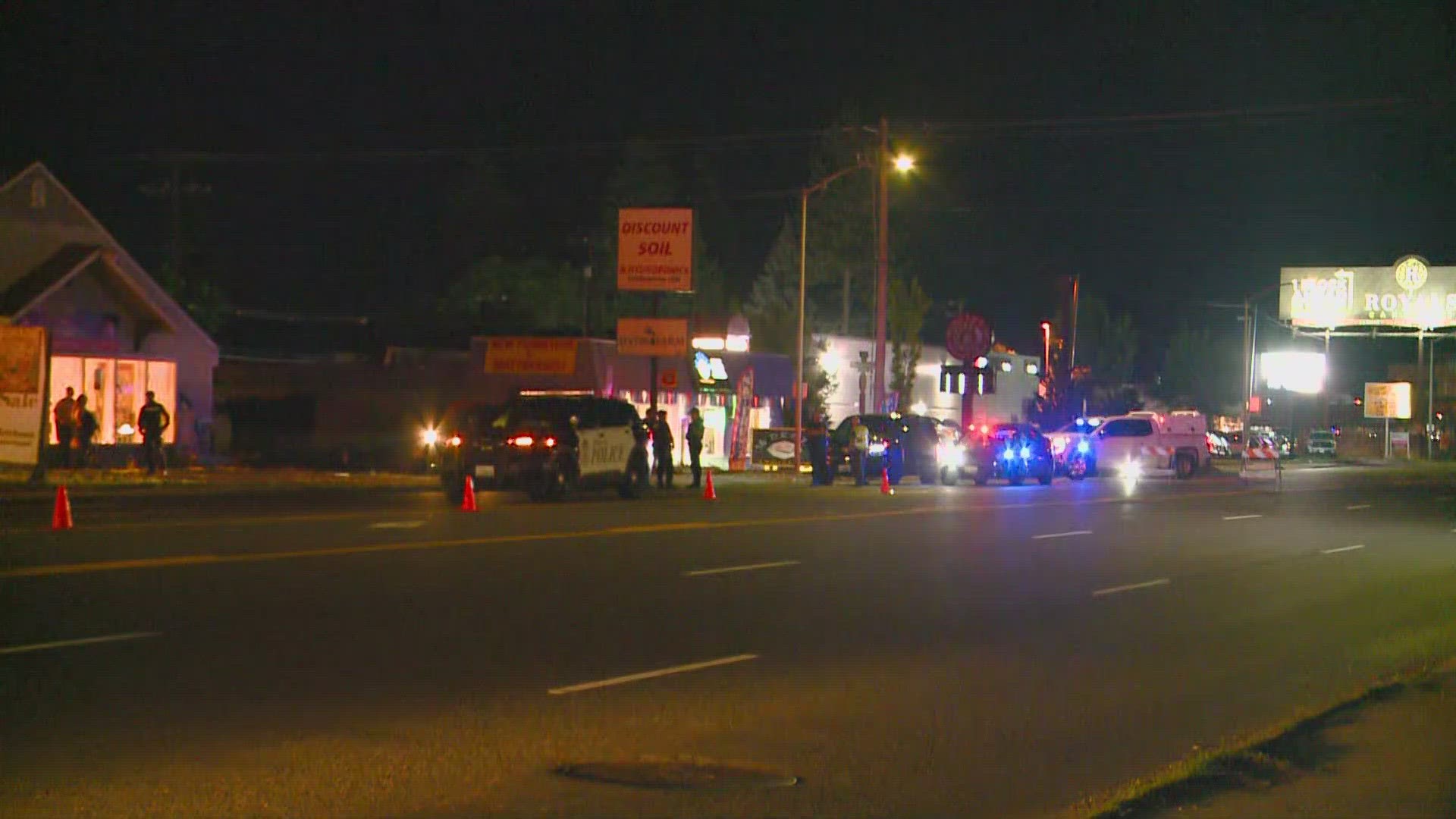 According to the Spokane Police Department, Major Crimes units are on scene investigating the incident. The driver of the car is cooperating with police.