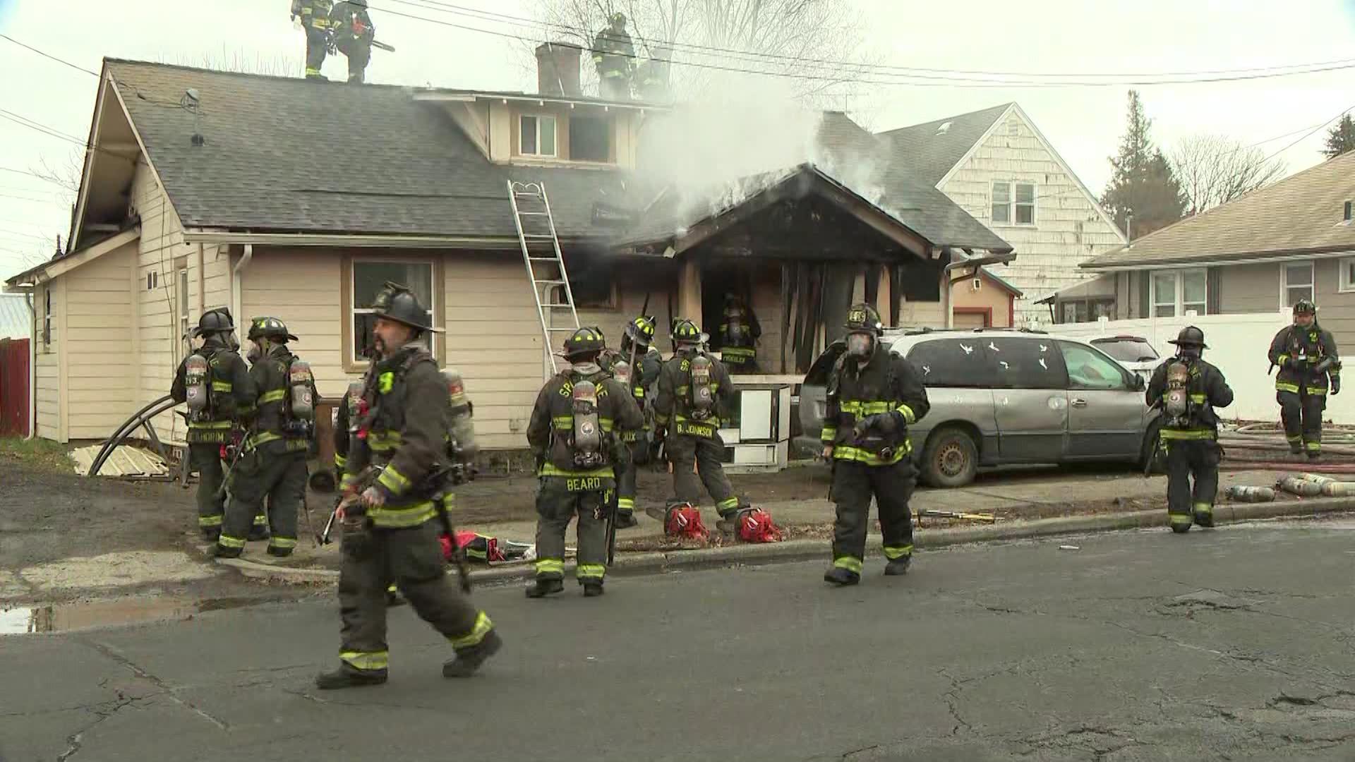 Firefighters battle house fire near Audubon Elementary School in ...