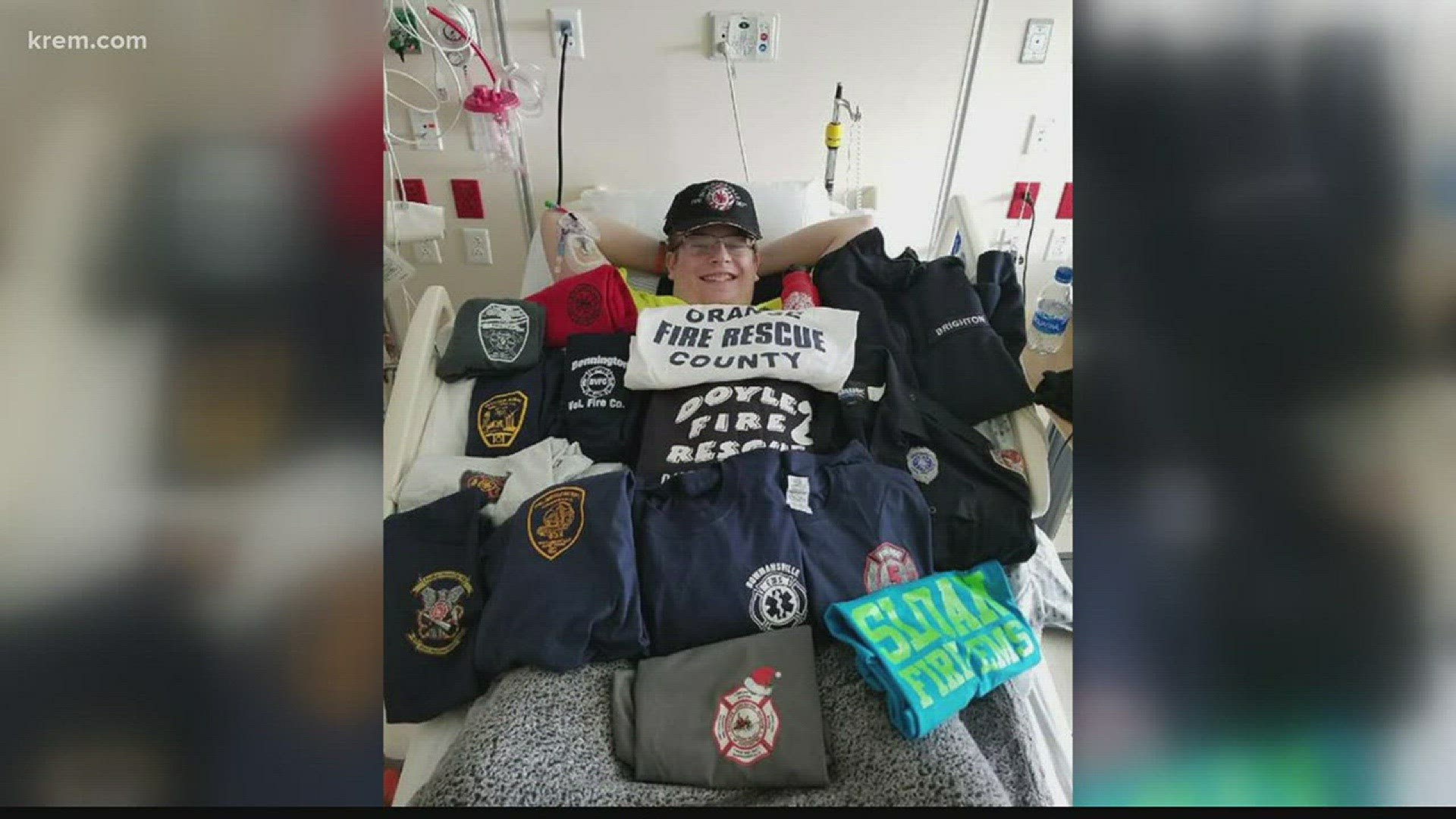 KREM 2's Danamarie McNicholl shows how firefighters across the country are showing their support for a New York boy battling Leukemia.
