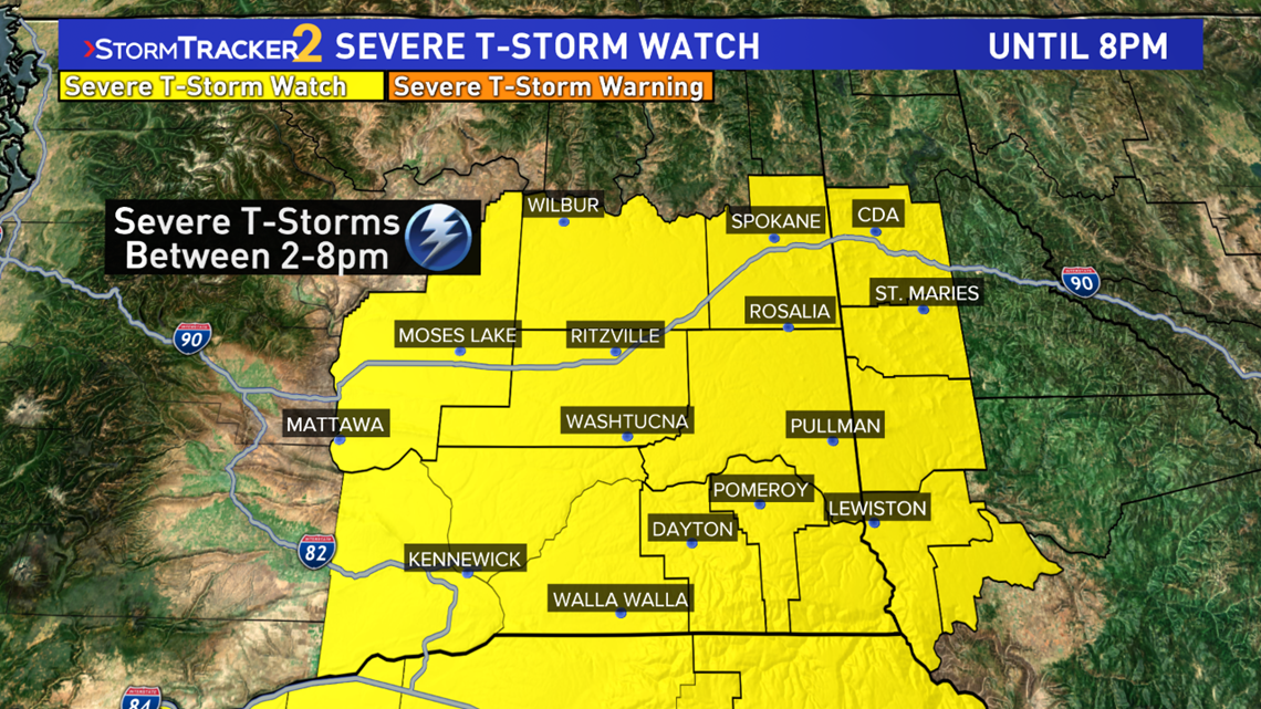 Severe Thunderstorm Watch Issued For Spokane Until 8pm Wednesday | Krem.com