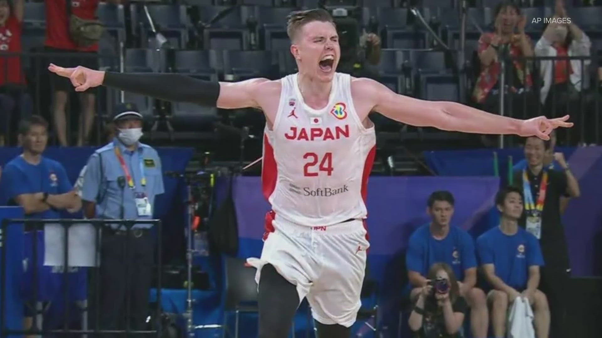 Josh Hawkinson will suit up for Team Japan with his two biggest fans, his mom and dad, cheering him on.