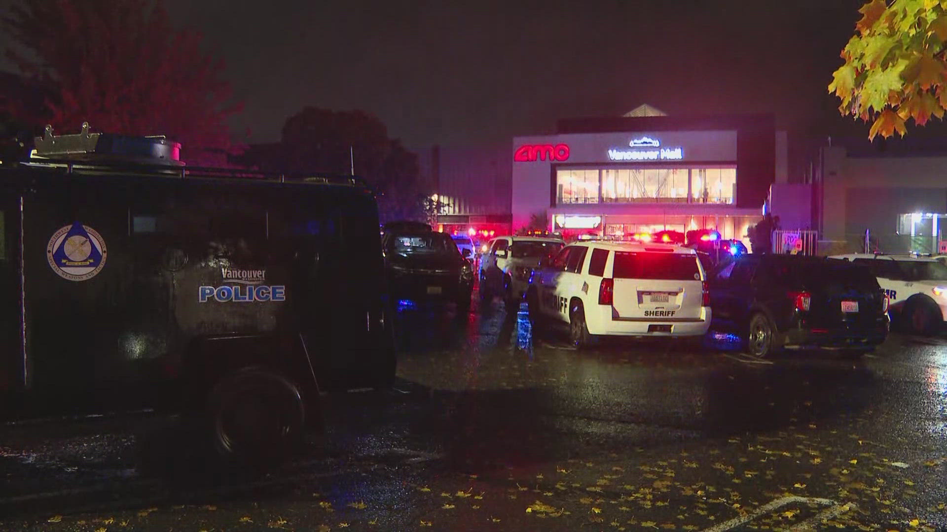 A shooting at a Vancouver mall killed one person and left two injured. Police say they are still searching for the shooter.