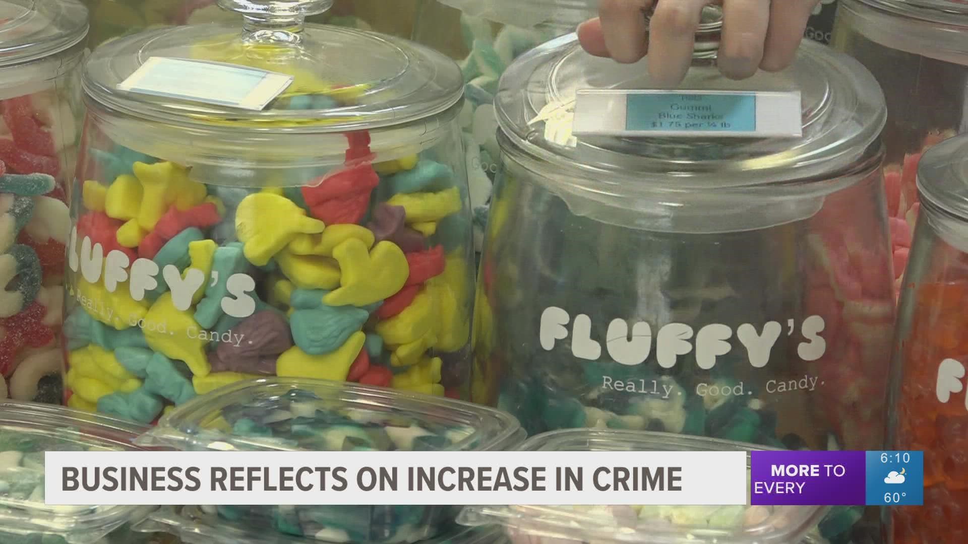 Rachel Gano said she opened Fluffy's Candy store as a fun, business venture. In September, her business, founded on fun, had been burglarized.