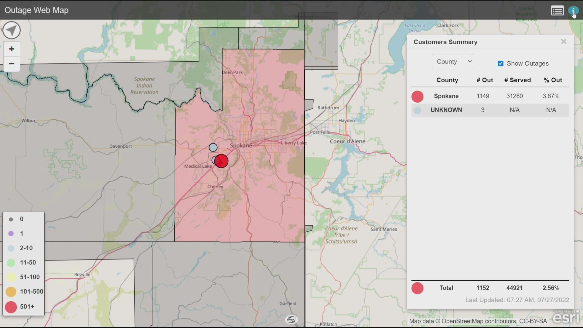 1,100 people without power in West Plains