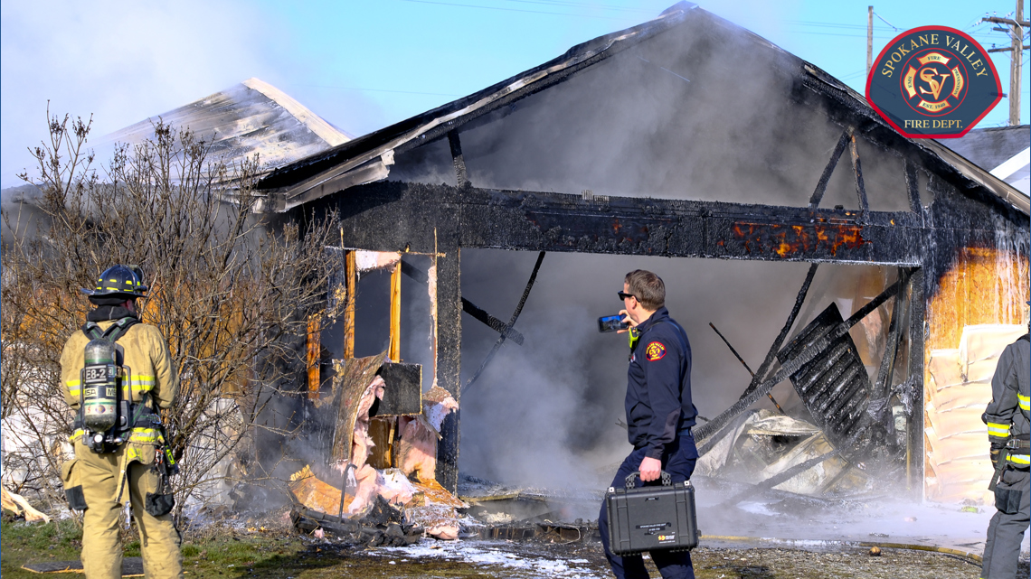 Spokane Valley firefighters keep garage fire from spreading to nearby ...