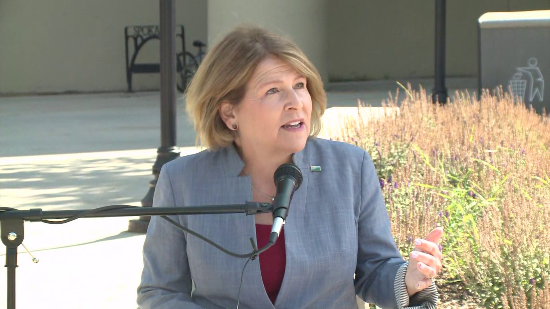 In a press conference in front of Spokane City Hall, Brown cited Woodward's use of one-time funds for ongoing expenses violates the city's budget principles.