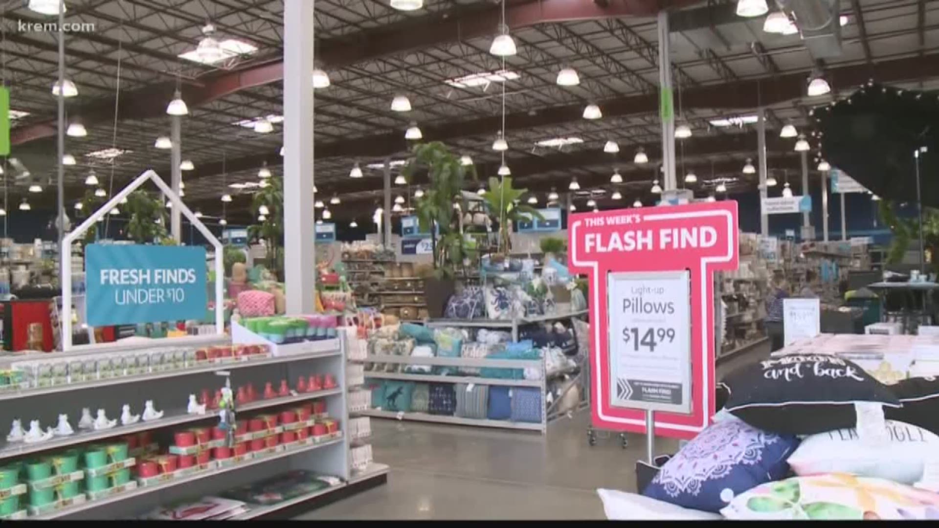 KREM Reporter Amanda Roley visited the newly opened At Home Superstore in Spokane.