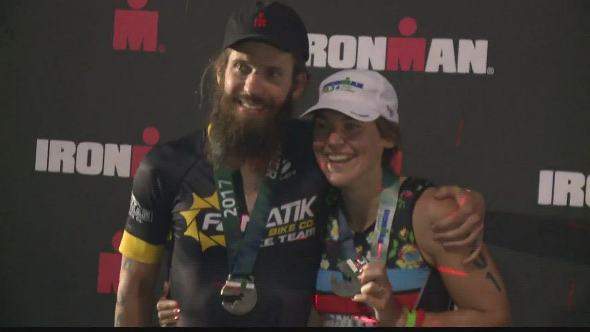 Man proposes to girlfriend after they both finish Ironman CDA