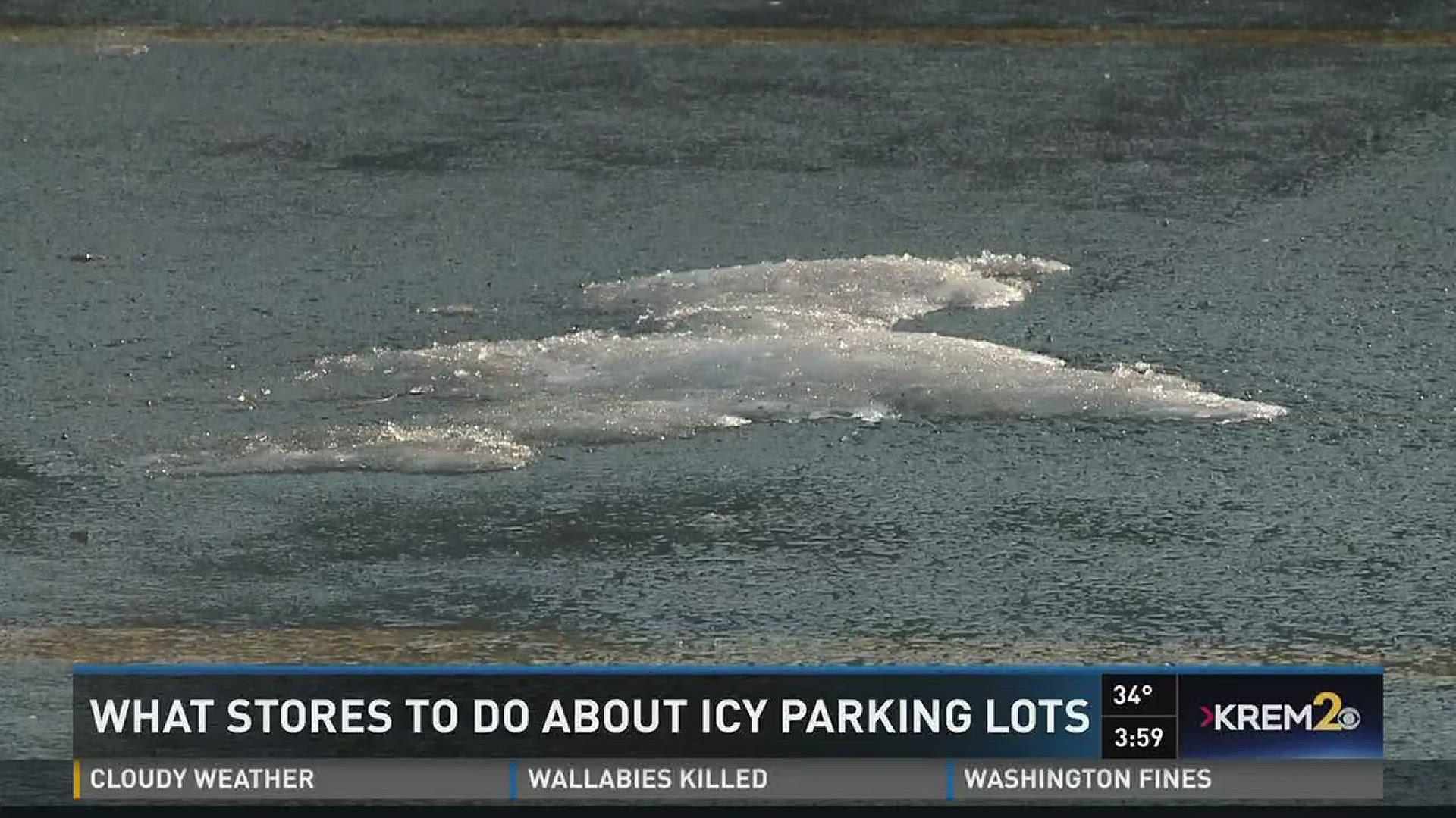 What local stores do about icy parking lots