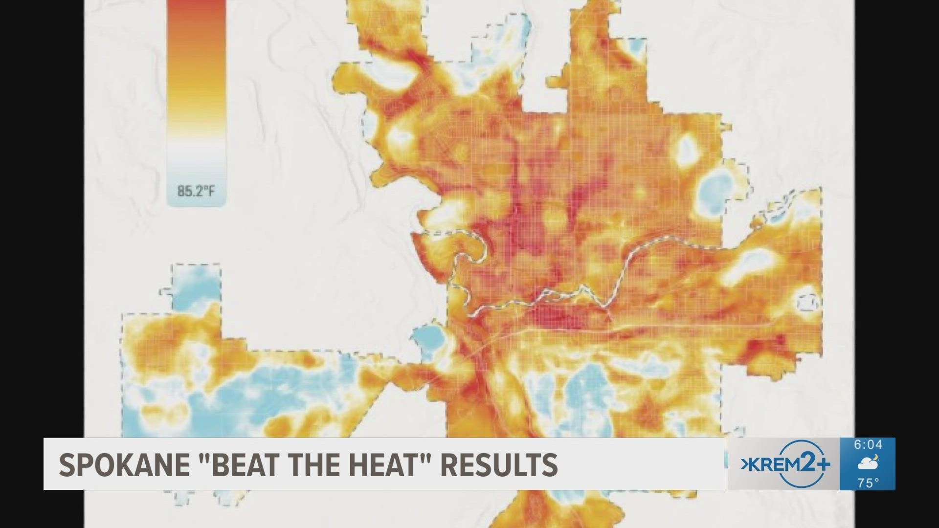 The study, "Spokane Beat the Heat," was launched in July and the results are now in.