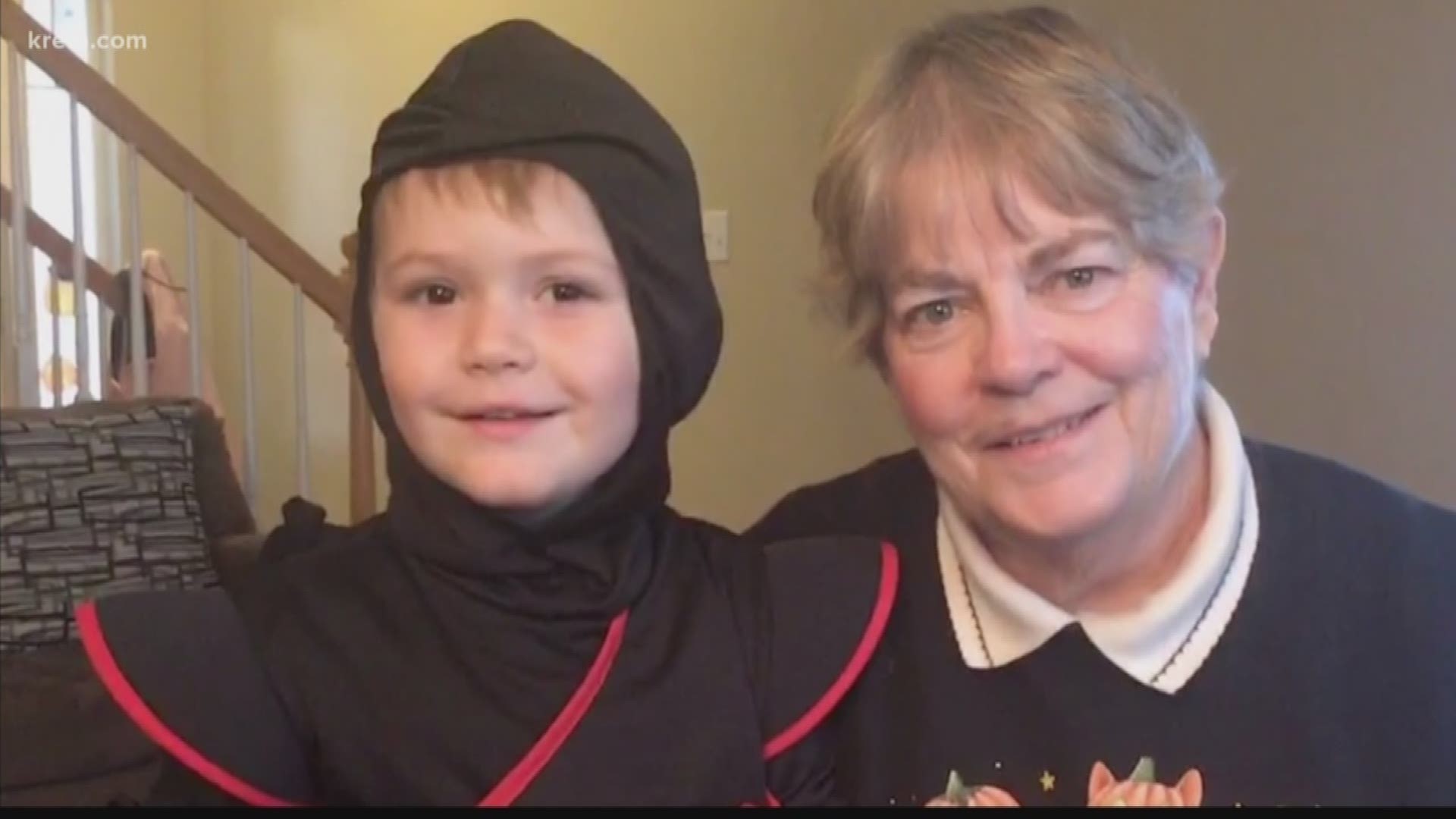 While his parents are exposed to COVID patients, the kindergarten student is living with his Grandmother to lower the risk of spreading possible germs.