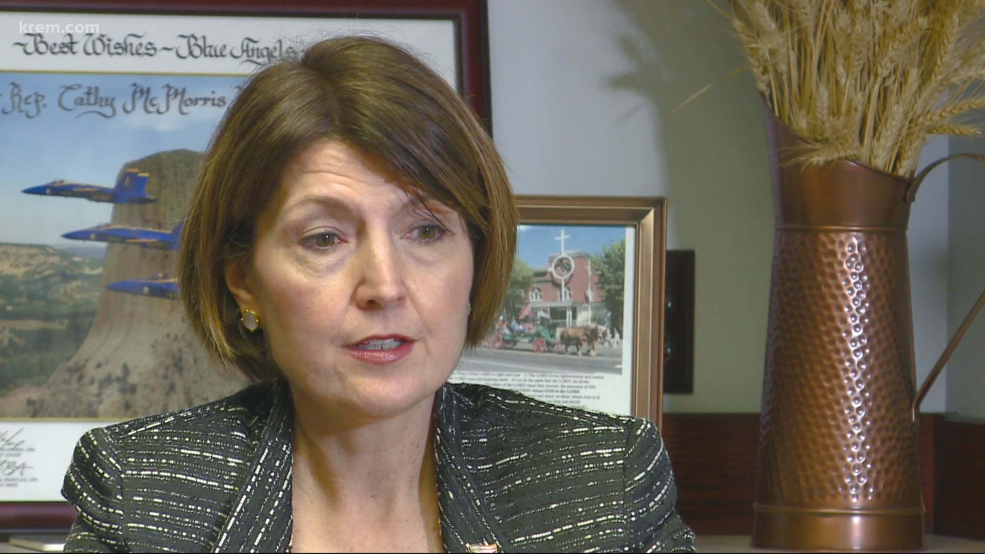 McMorris Rodgers answered questions about what it was like during the Capitol riots, election fraud and the divisiveness in America. Watch the full report at 6 p.m.