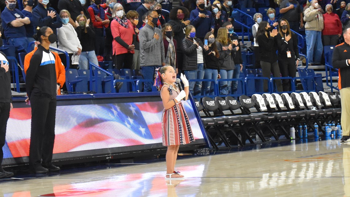 'The louder they roar, the better I get': Kinsley Murray goes viral for national anthem performance at Gonzaga women's basketball game