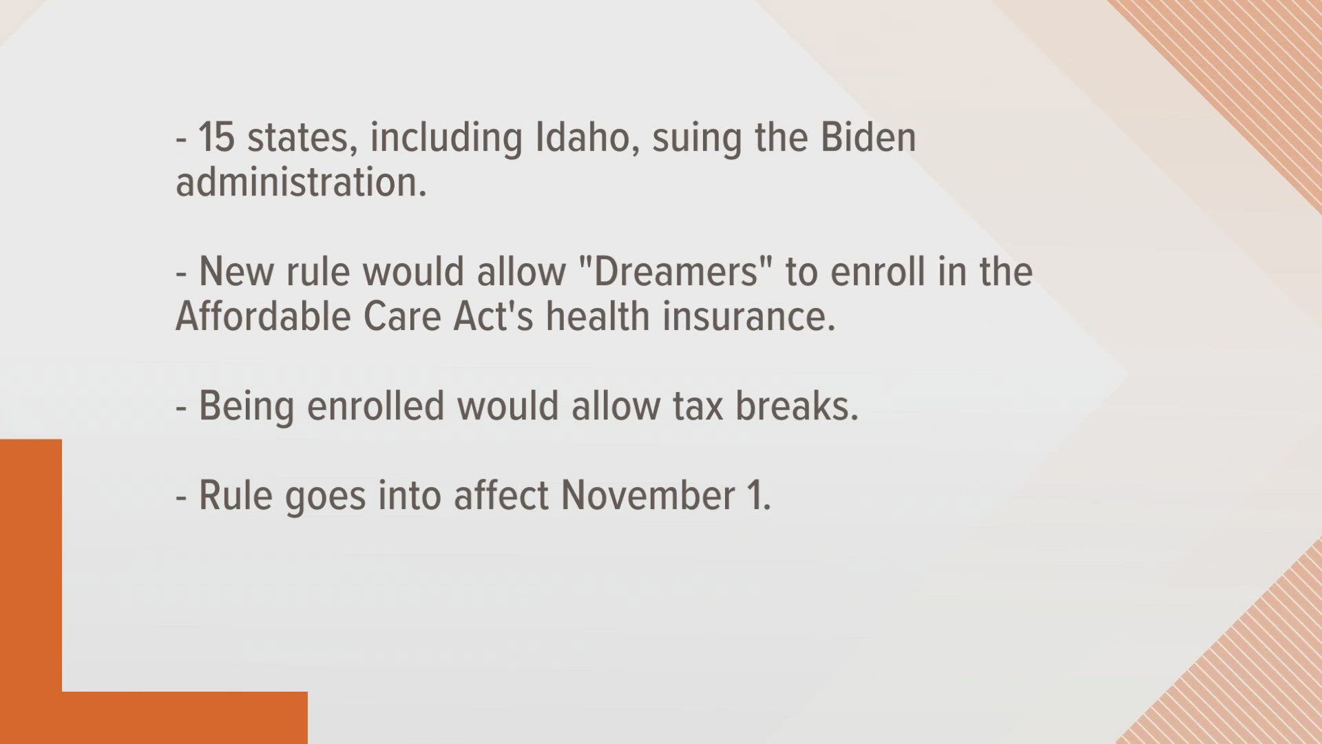 Idaho joins 14 other states to file a lawsuit against the Biden administration in hopes of blocking "Dreamers" from tax breaks from federal insurance.